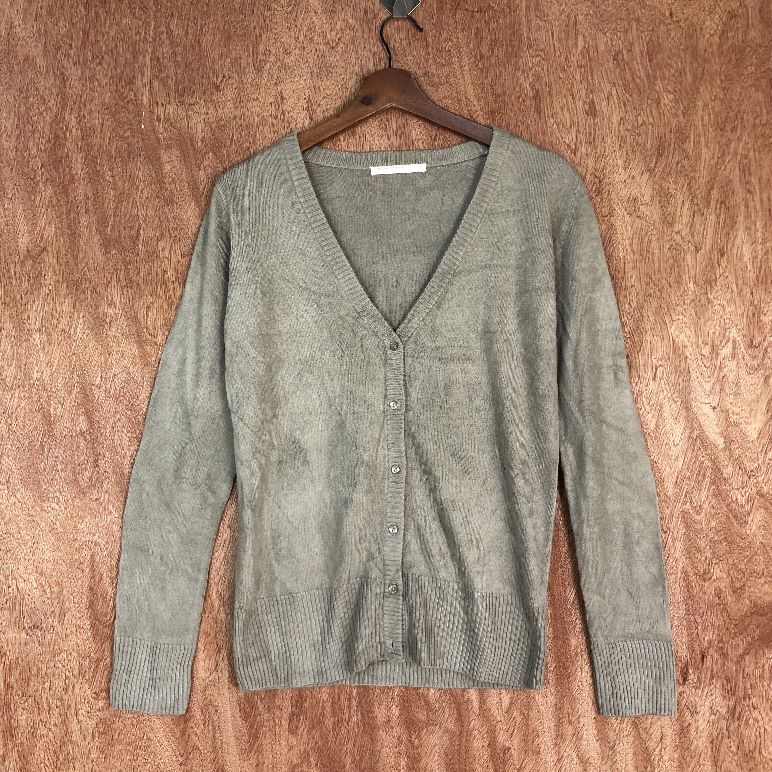 Homespun Knitwear DLL Natural Research Brown Knitwear cardigan japan #c501 Size US M / EU 48-50 / 2 - 1 Thumbnail