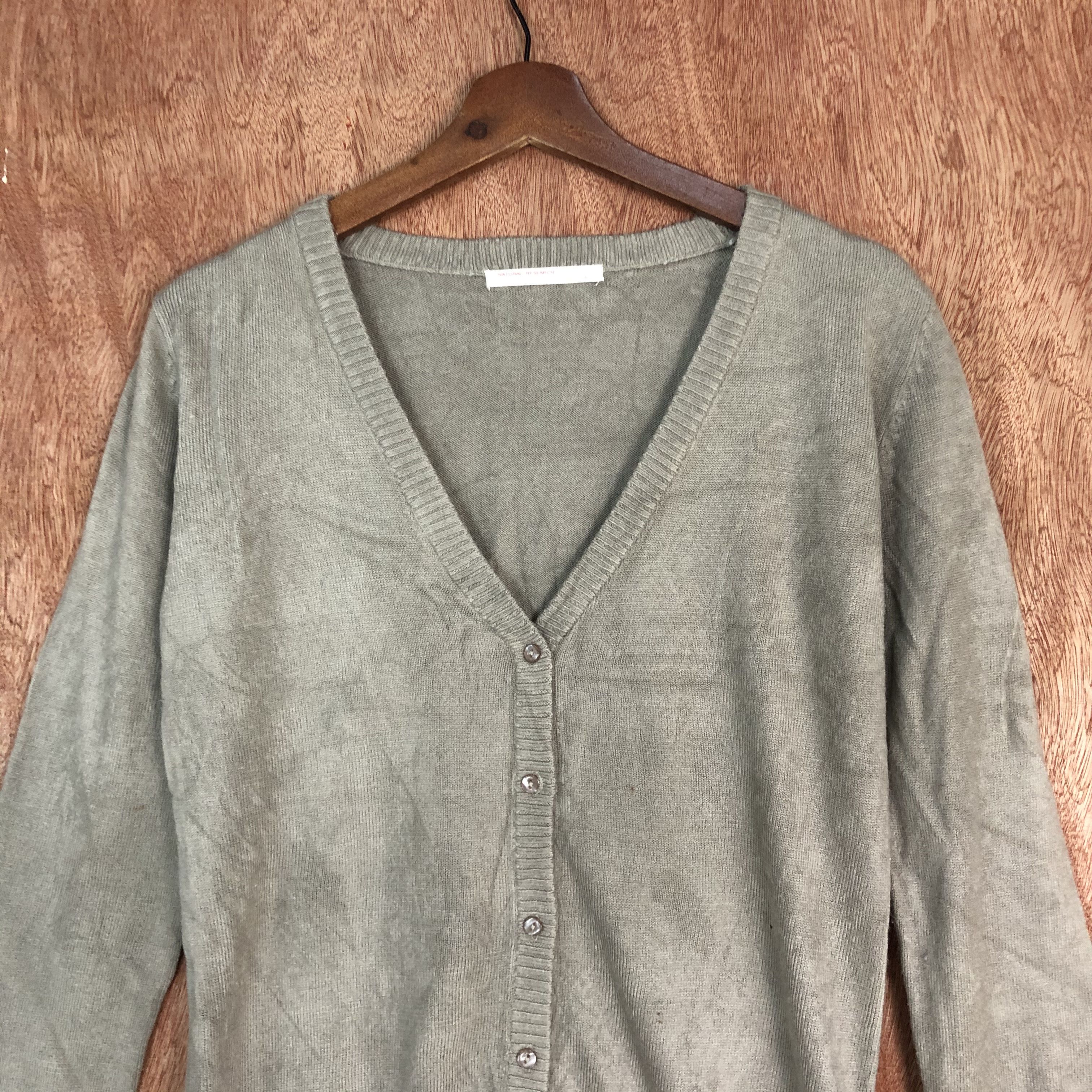 Homespun Knitwear DLL Natural Research Brown Knitwear cardigan japan #c501 Size US M / EU 48-50 / 2 - 3 Thumbnail