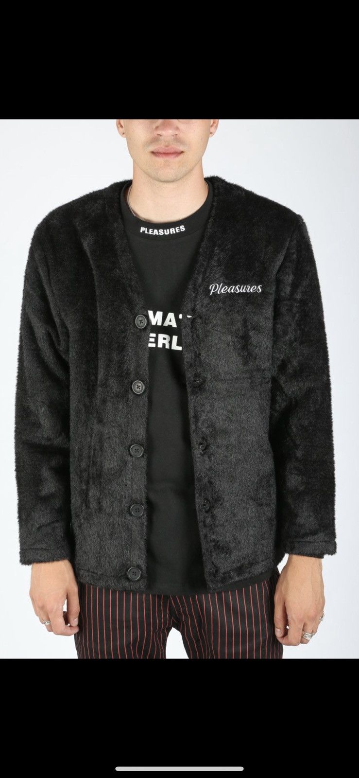 トップス PLEASURES SKULL DESIGN Zip Cardigan PLEASURES SKULL DESIGN Zip Cardigan