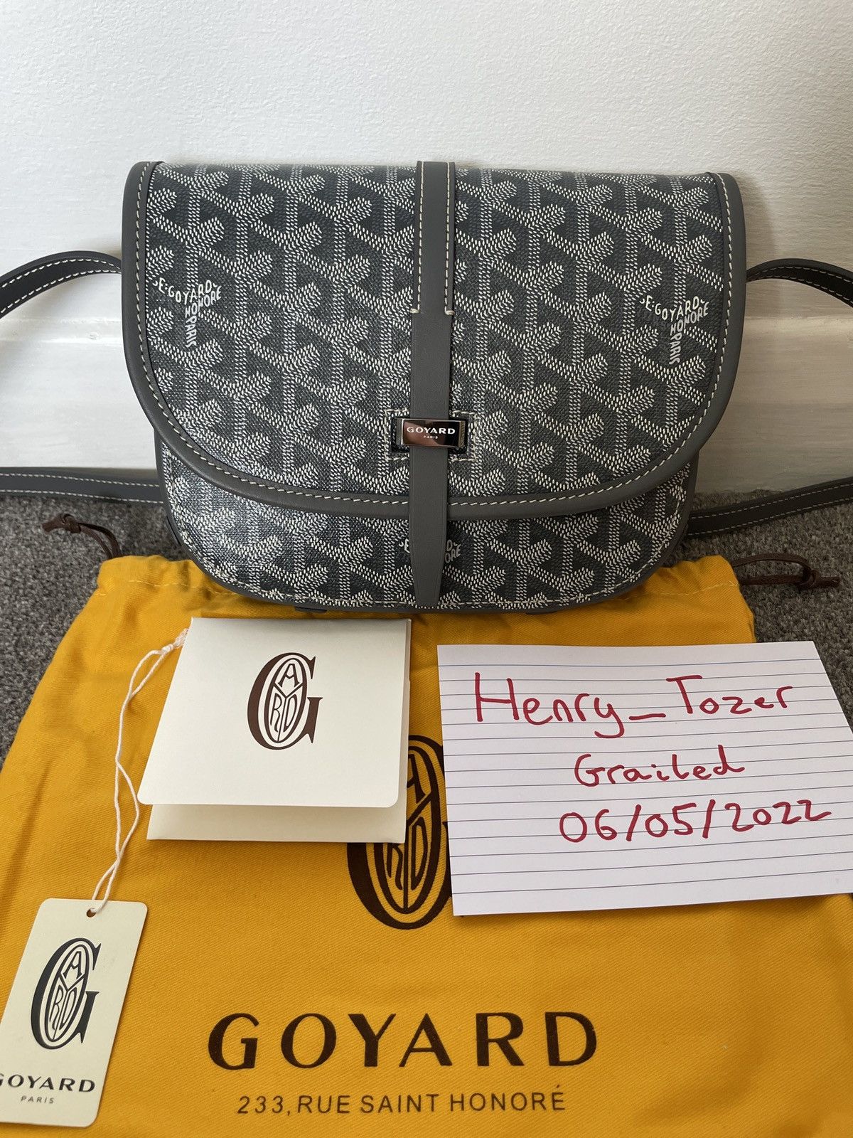 Goyard Ultra Rare Goyard Belvedere PM Bag Jet Black Limited