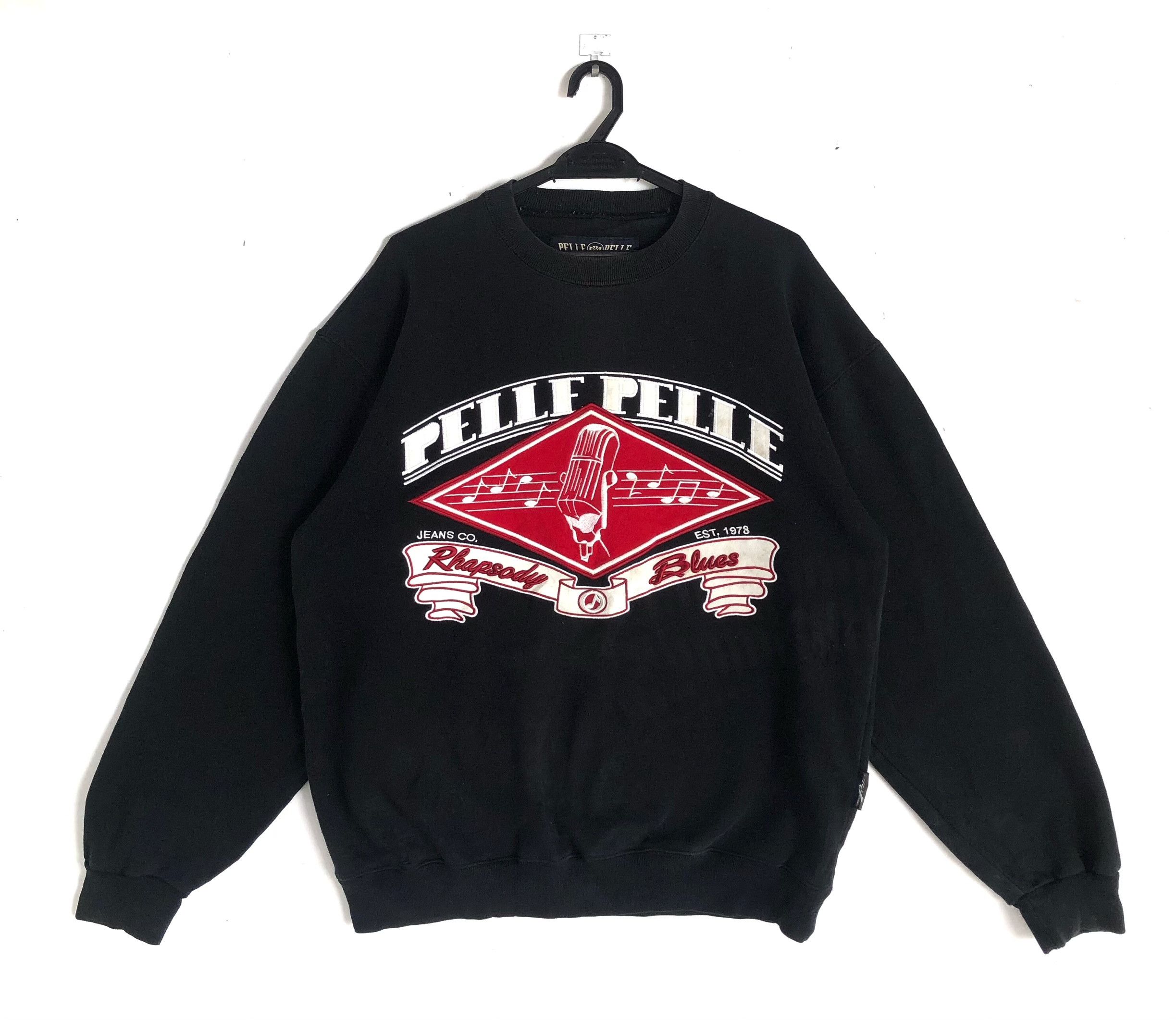 Marc Buchanan × Pelle Pelle × Vintage RARE🔥VINTAGE PELLE PELLE RHAPSODY BLUES SWEATSHIRT Size US XL / EU 56 / 4 - 1 Thumbnail