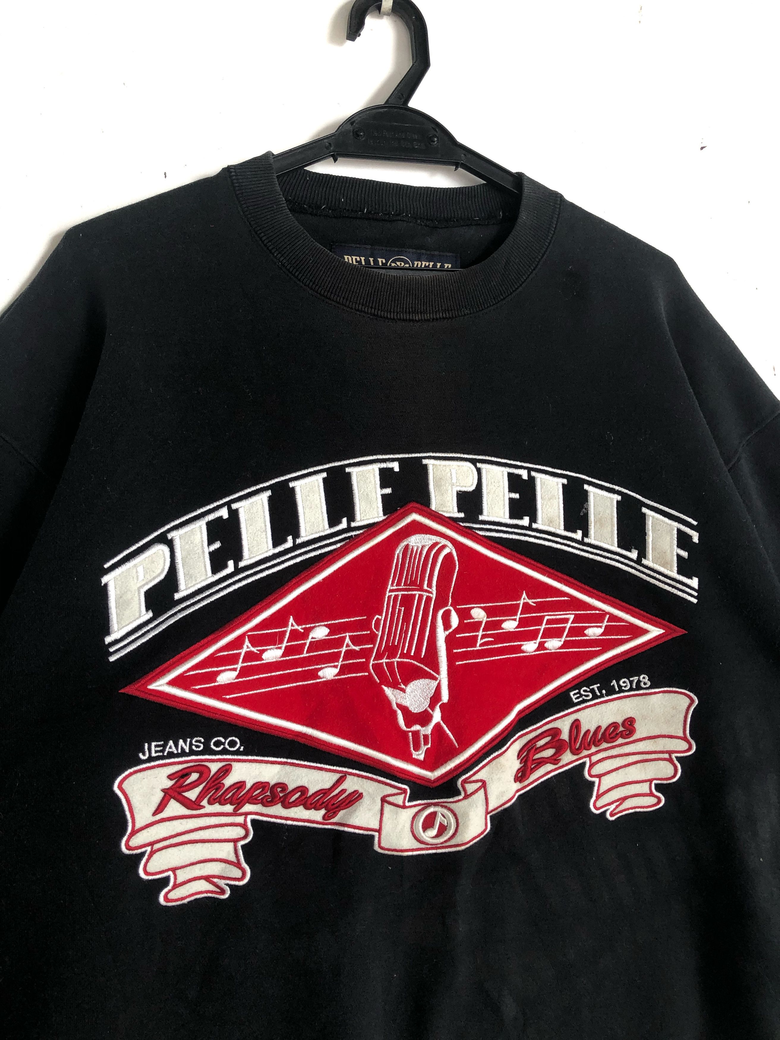 Marc Buchanan × Pelle Pelle × Vintage RARE🔥VINTAGE PELLE PELLE RHAPSODY BLUES SWEATSHIRT Size US XL / EU 56 / 4 - 3 Thumbnail
