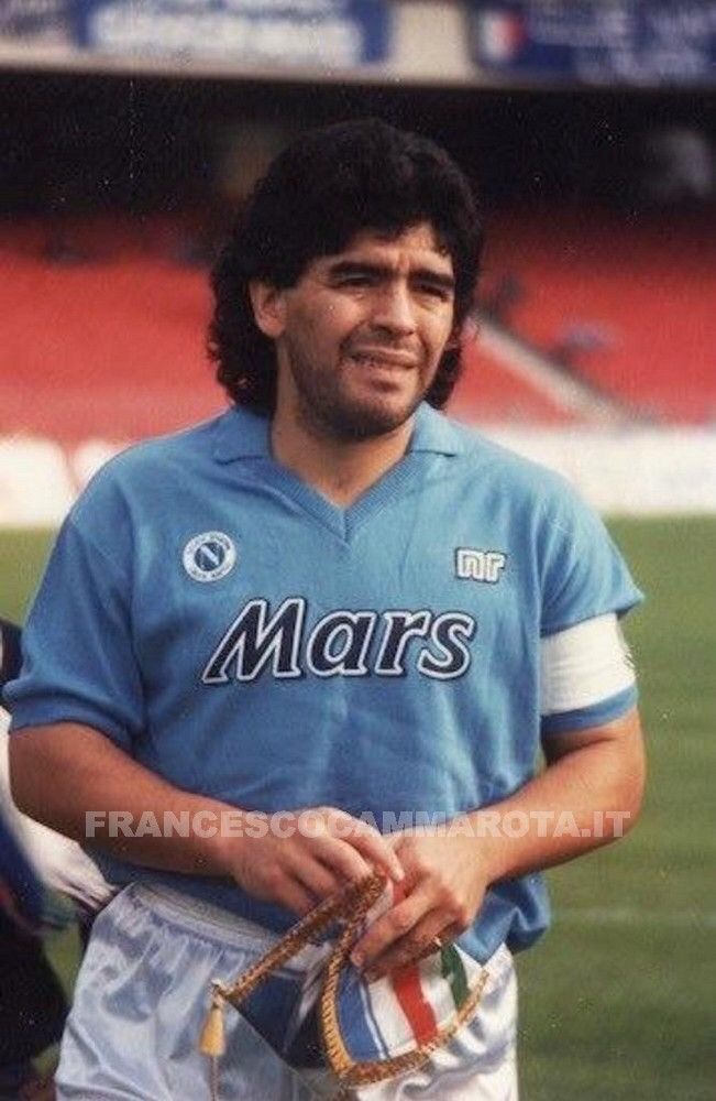 Diego Maradona × Soccer Jersey × Vintage SSC Napoli Home