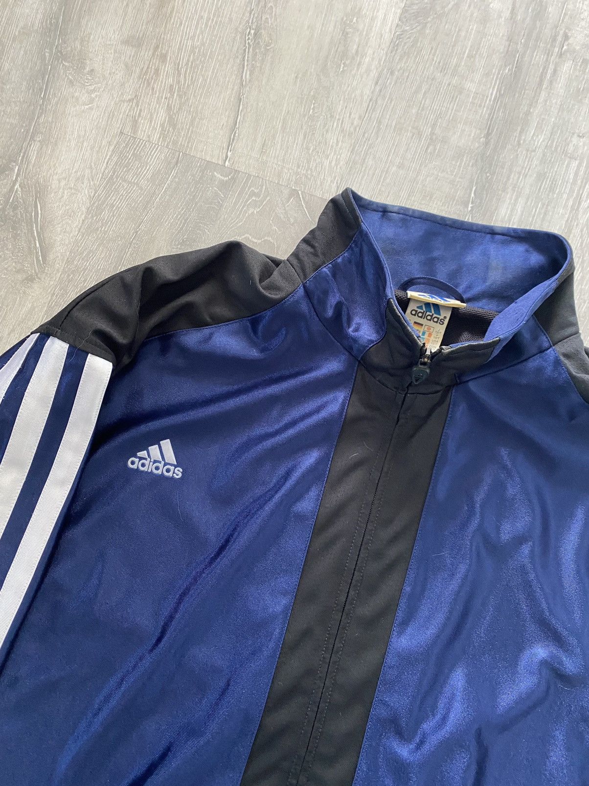 Adidas Adidas EQT vintage navy full zip sweatshirt track jacket Size US XL / EU 56 / 4 - 2 Thumbnail