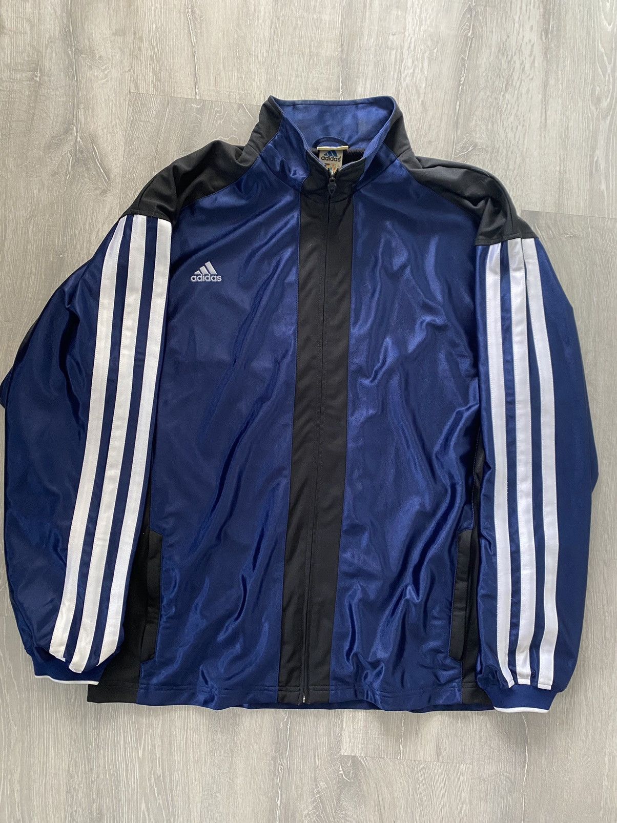 Adidas Adidas EQT vintage navy full zip sweatshirt track jacket Size US XL / EU 56 / 4 - 1 Thumbnail