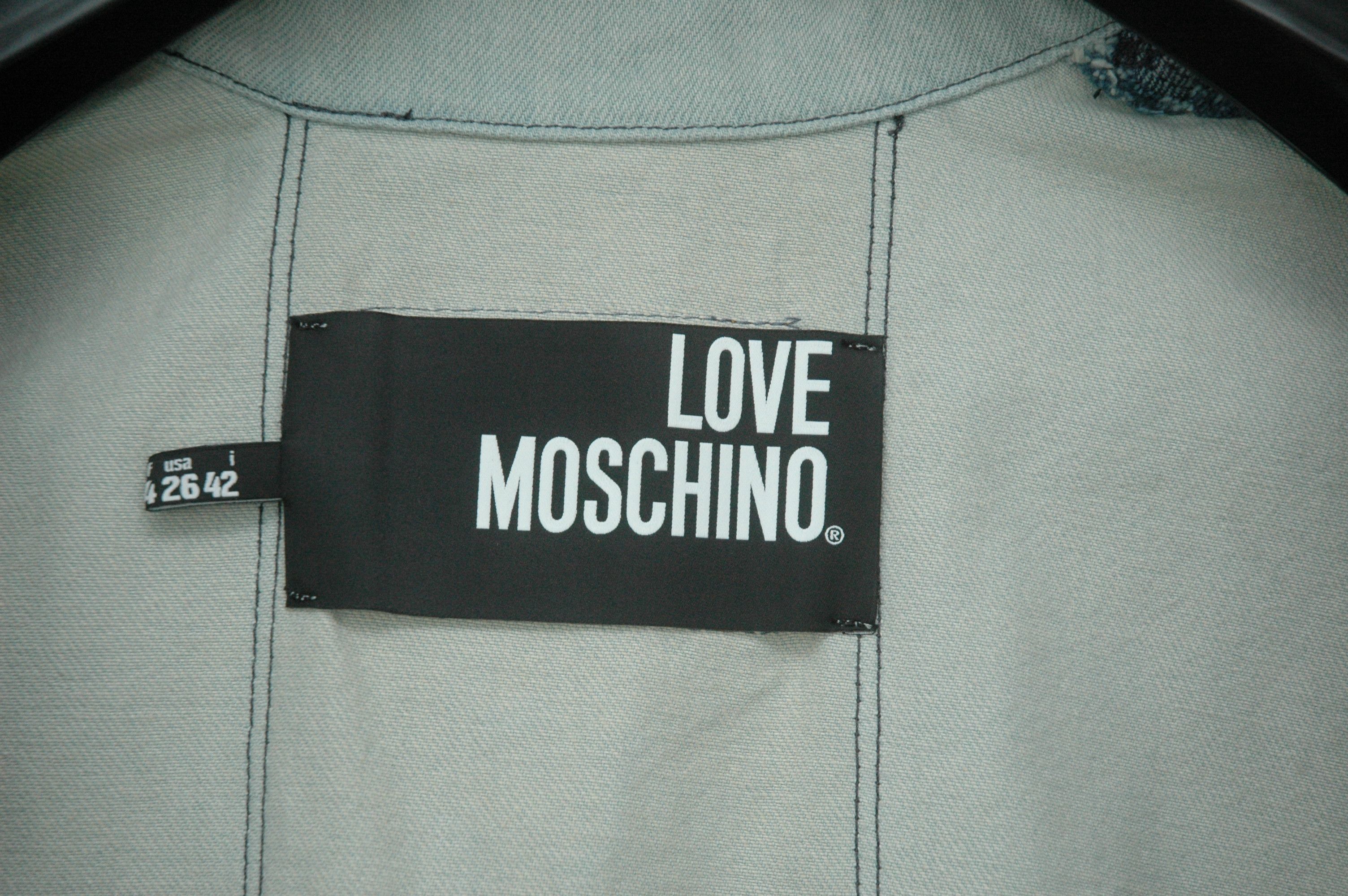 Moschino NWT MOSCHINO Love Giubbino Denim Patchwork Jacket Size M / US 6-8 / IT 42-44 - 14 Thumbnail