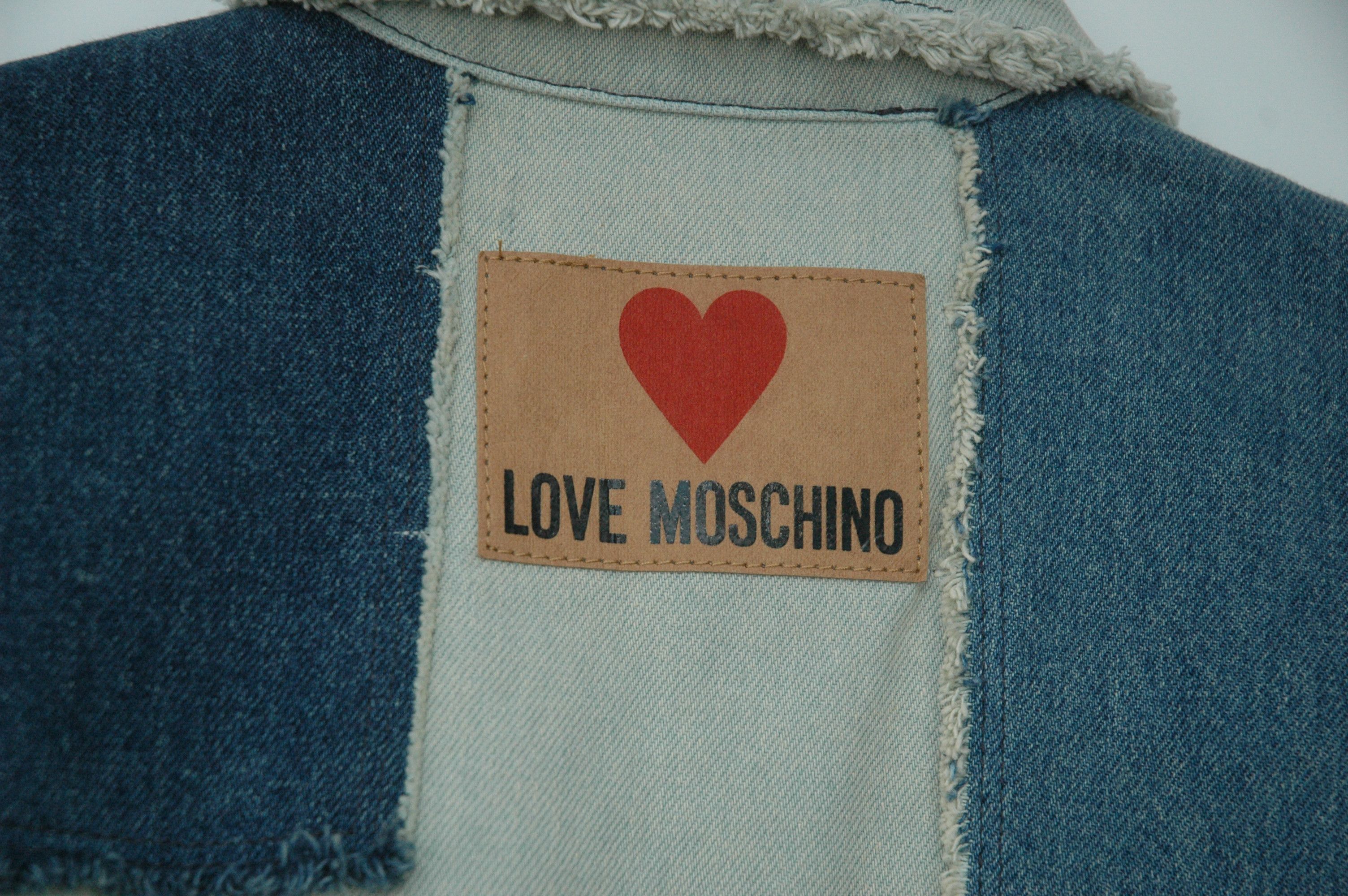 Moschino NWT MOSCHINO Love Giubbino Denim Patchwork Jacket Size M / US 6-8 / IT 42-44 - 11 Thumbnail