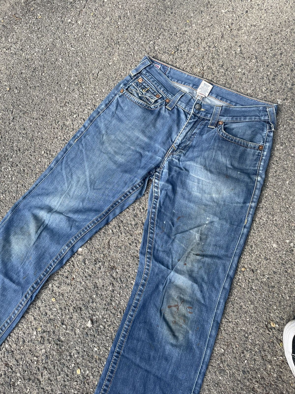 True Religion Vintage True Religion Dirty Jeans Size US 34 / EU 50 - 7 Thumbnail
