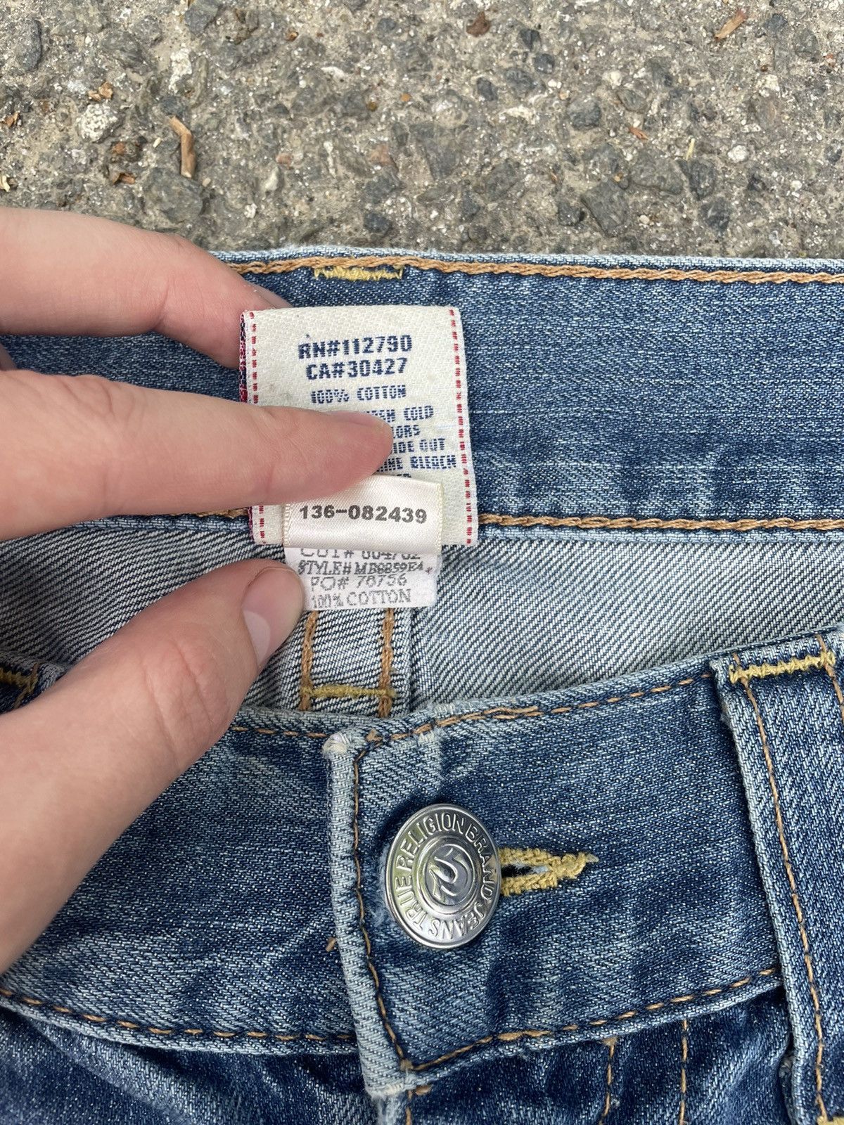 True Religion Vintage True Religion Dirty Jeans Size US 34 / EU 50 - 12 Thumbnail