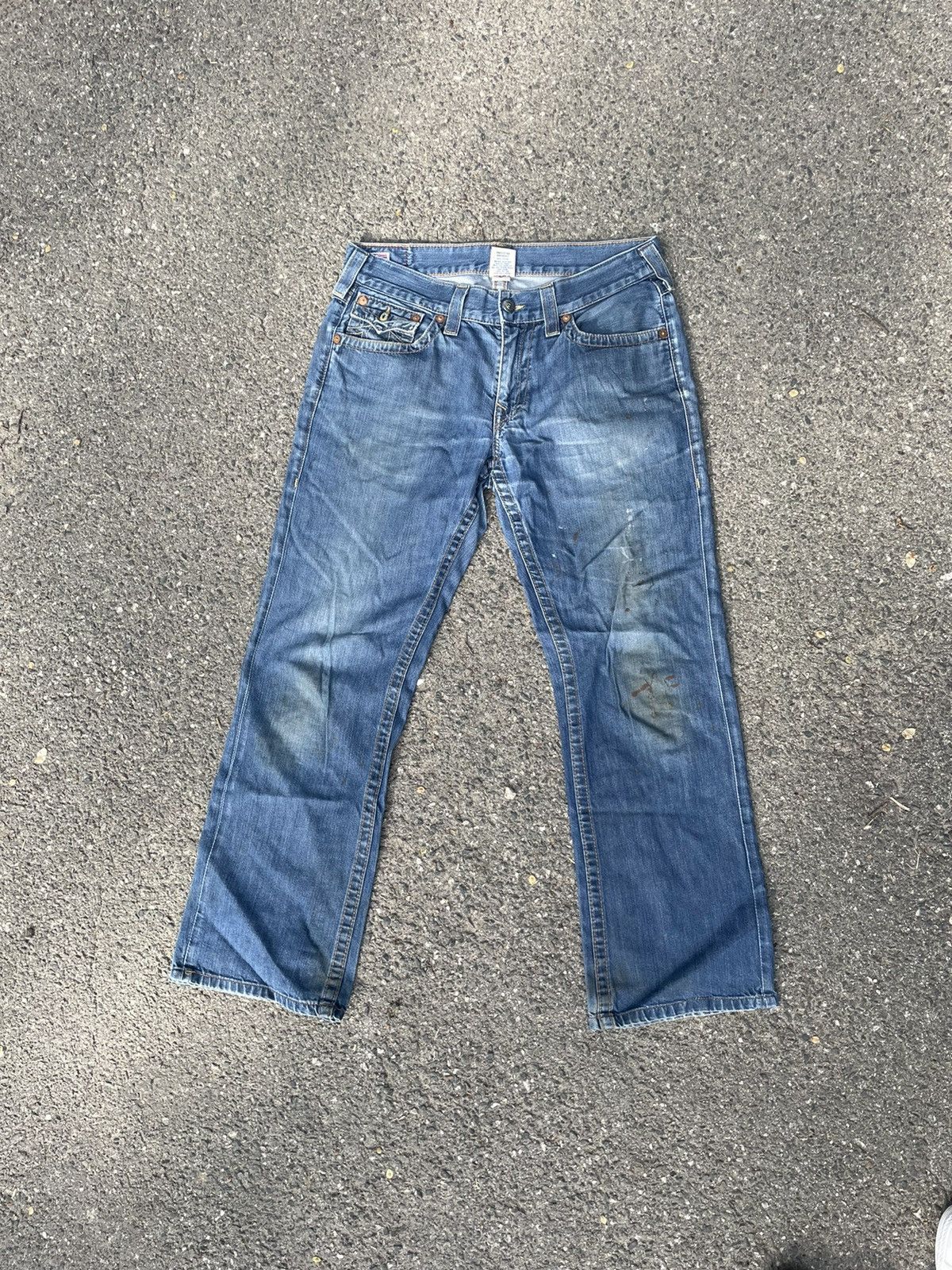 True Religion Vintage True Religion Dirty Jeans Size US 34 / EU 50 - 8 Thumbnail