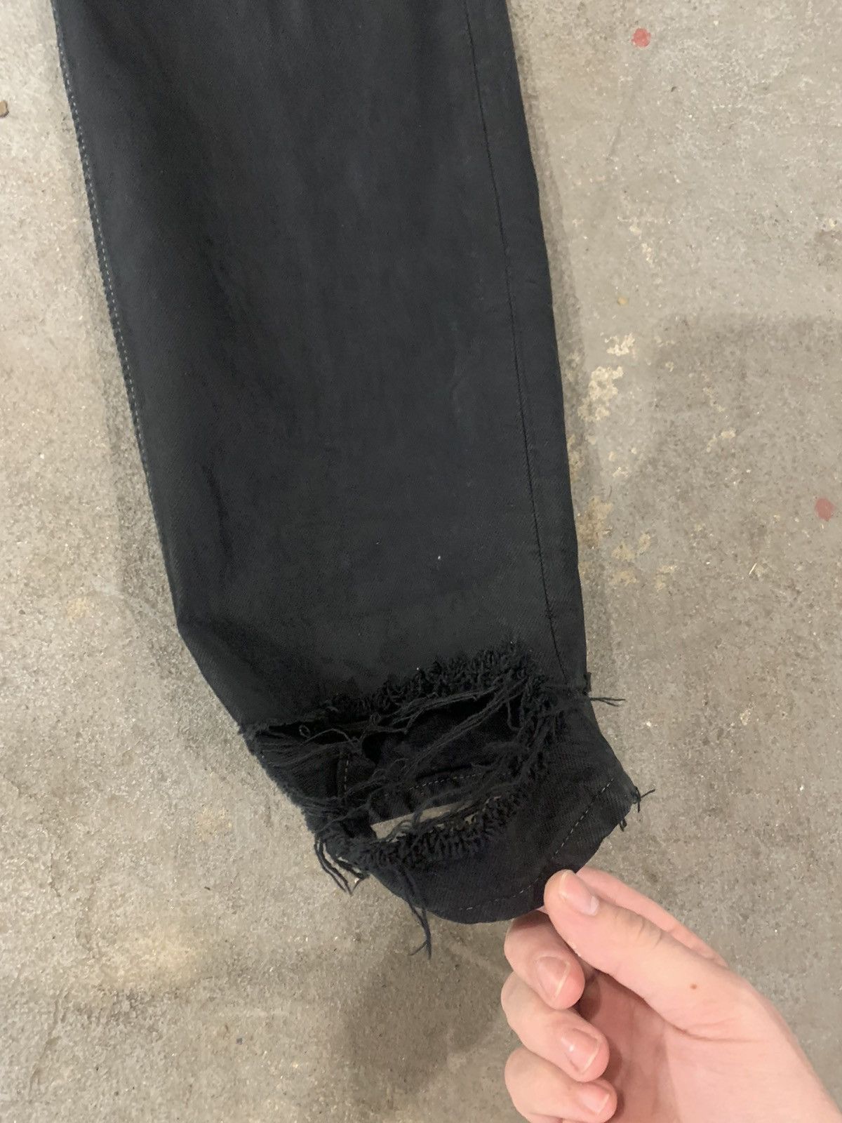 Levi's Vintage Clothing × Unsound Rags × Vintage Vintage black Levi’s 501 overdyed (unsound rags) Size US 32 / EU 48 - 3 Thumbnail