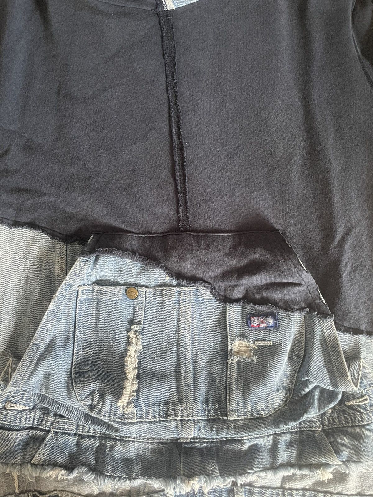 Greg Lauren Greg Lauren Navy Denim High Tech Track Hoodie Size US L / EU 52-54 / 3 - 12 Thumbnail