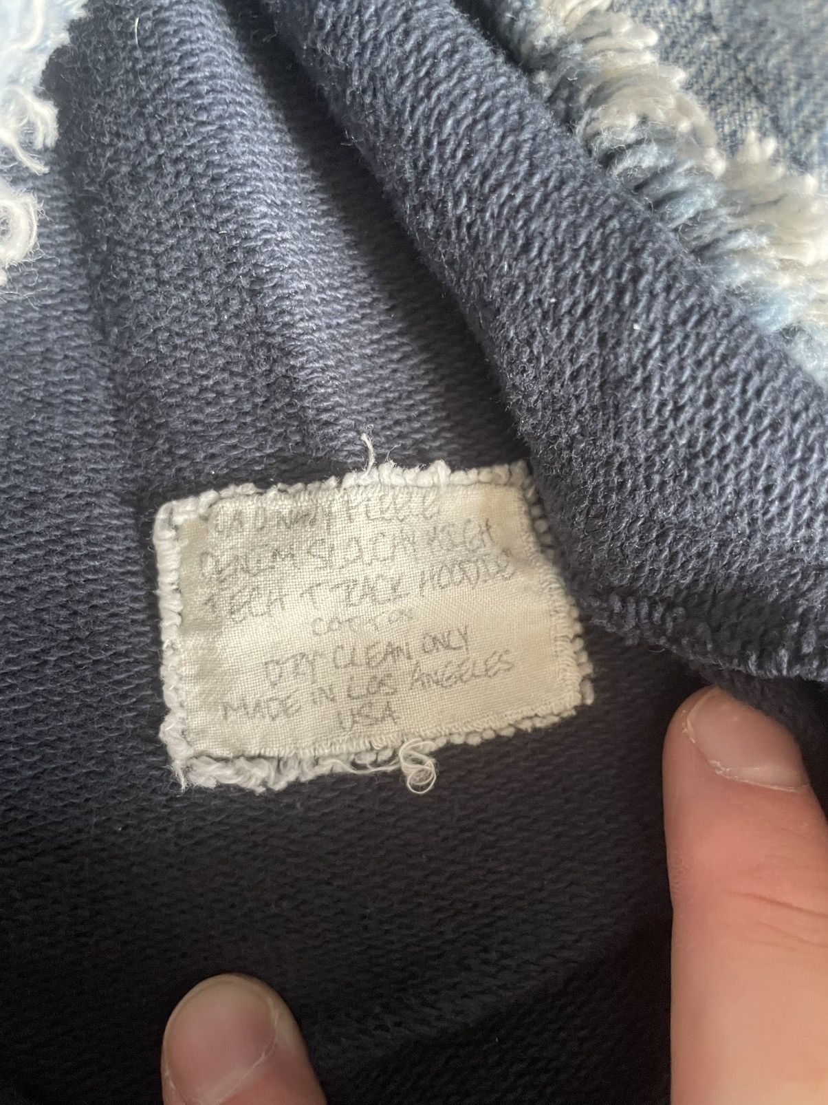 Greg Lauren Greg Lauren Navy Denim High Tech Track Hoodie Size US L / EU 52-54 / 3 - 8 Thumbnail