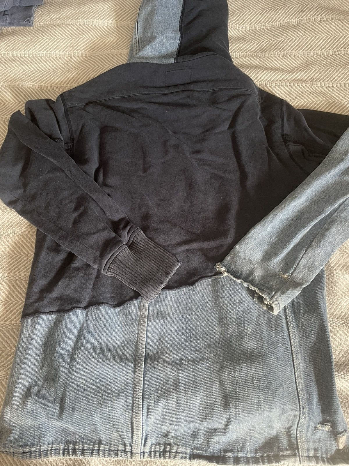 Greg Lauren Greg Lauren Navy Denim High Tech Track Hoodie Size US L / EU 52-54 / 3 - 10 Thumbnail