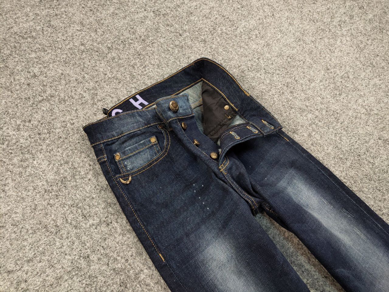 John Richmond John Richmond RICH Blue Fabric Faded Denim Slim Fit Jeans Size US 34 / EU 50 - 11 Thumbnail
