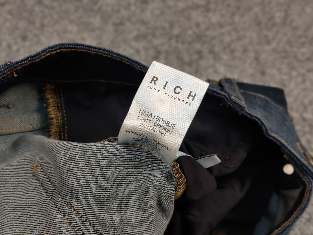 John Richmond John Richmond RICH Blue Fabric Faded Denim Slim Fit Jeans Size US 34 / EU 50 - 22 Thumbnail
