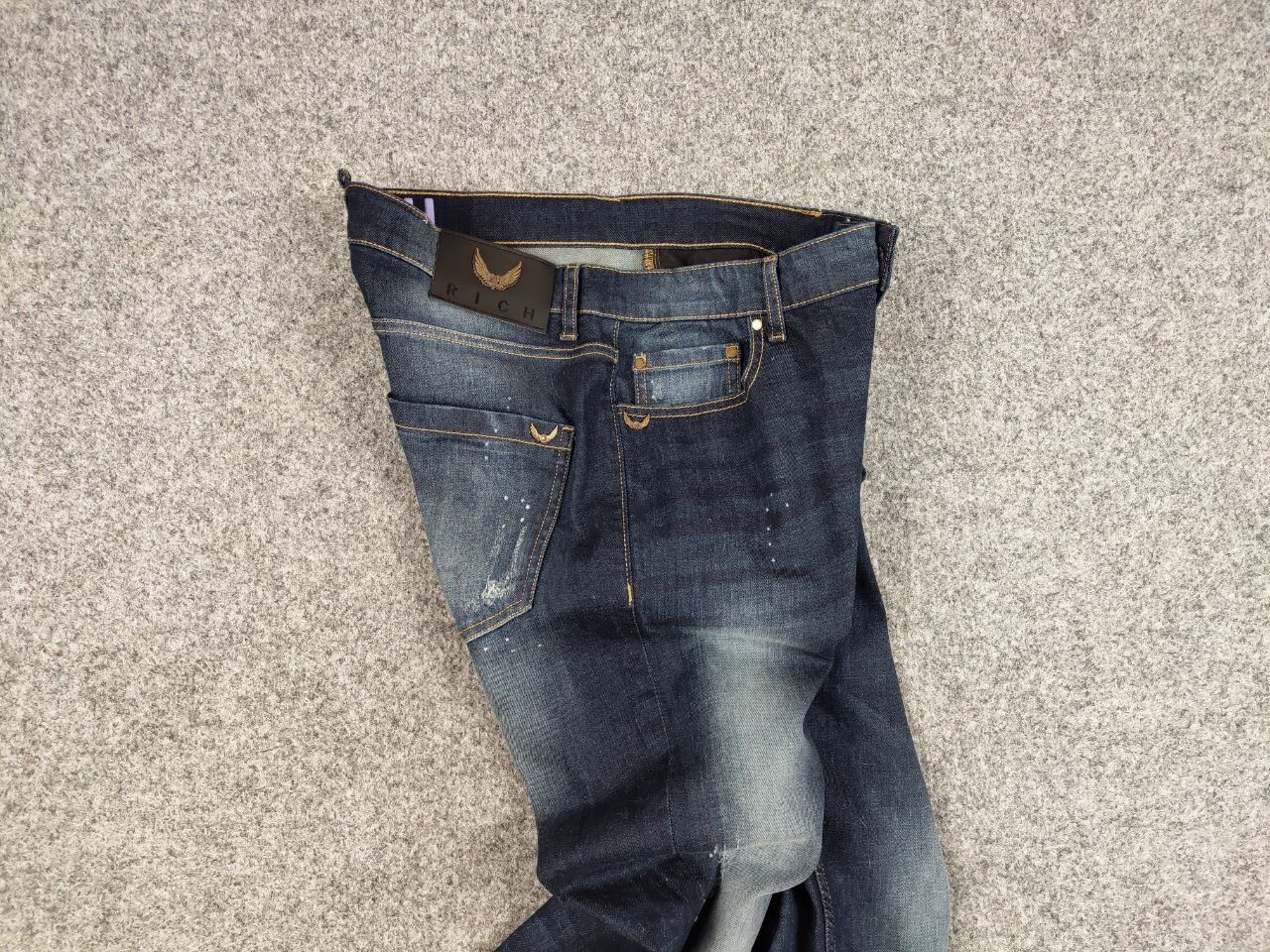 John Richmond John Richmond RICH Blue Fabric Faded Denim Slim Fit Jeans Size US 34 / EU 50 - 18 Thumbnail