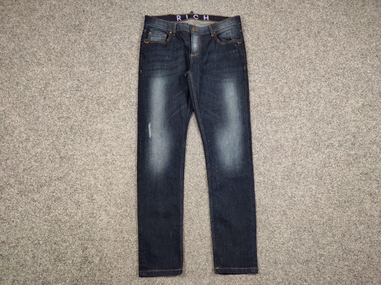 John Richmond John Richmond RICH Blue Fabric Faded Denim Slim Fit Jeans Size US 34 / EU 50 - 16 Thumbnail