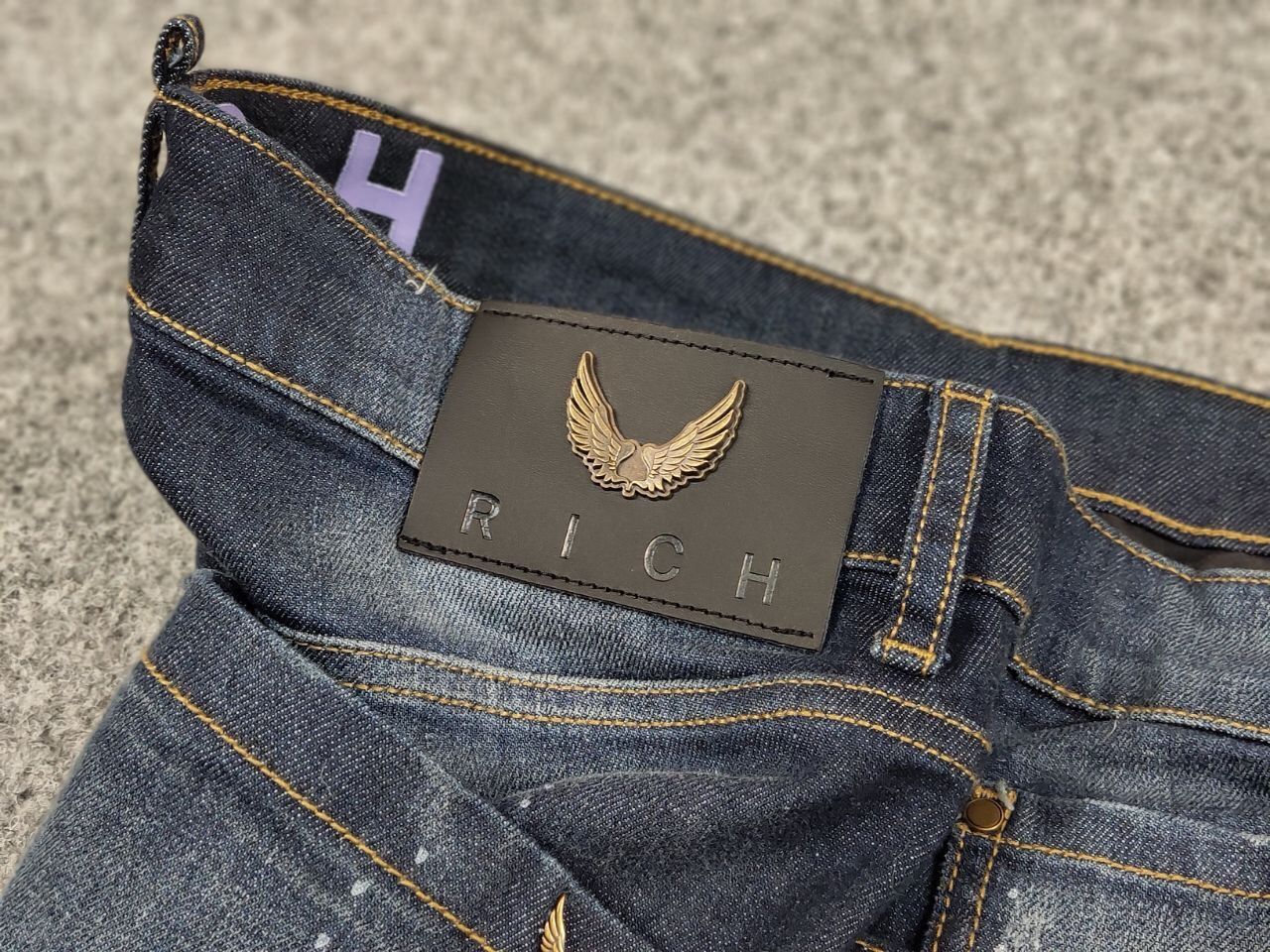 John Richmond John Richmond RICH Blue Fabric Faded Denim Slim Fit Jeans Size US 34 / EU 50 - 19 Thumbnail