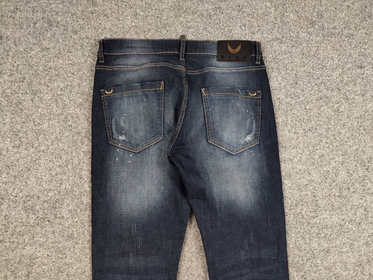 John Richmond John Richmond RICH Blue Fabric Faded Denim Slim Fit Jeans Size US 34 / EU 50 - 15 Thumbnail