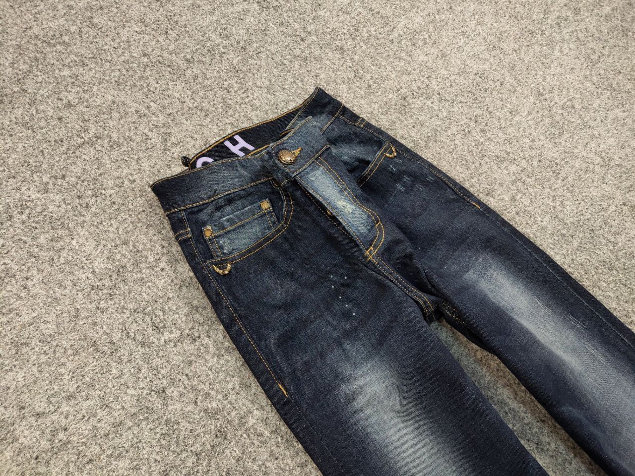 John Richmond John Richmond RICH Blue Fabric Faded Denim Slim Fit Jeans Size US 34 / EU 50 - 10 Thumbnail