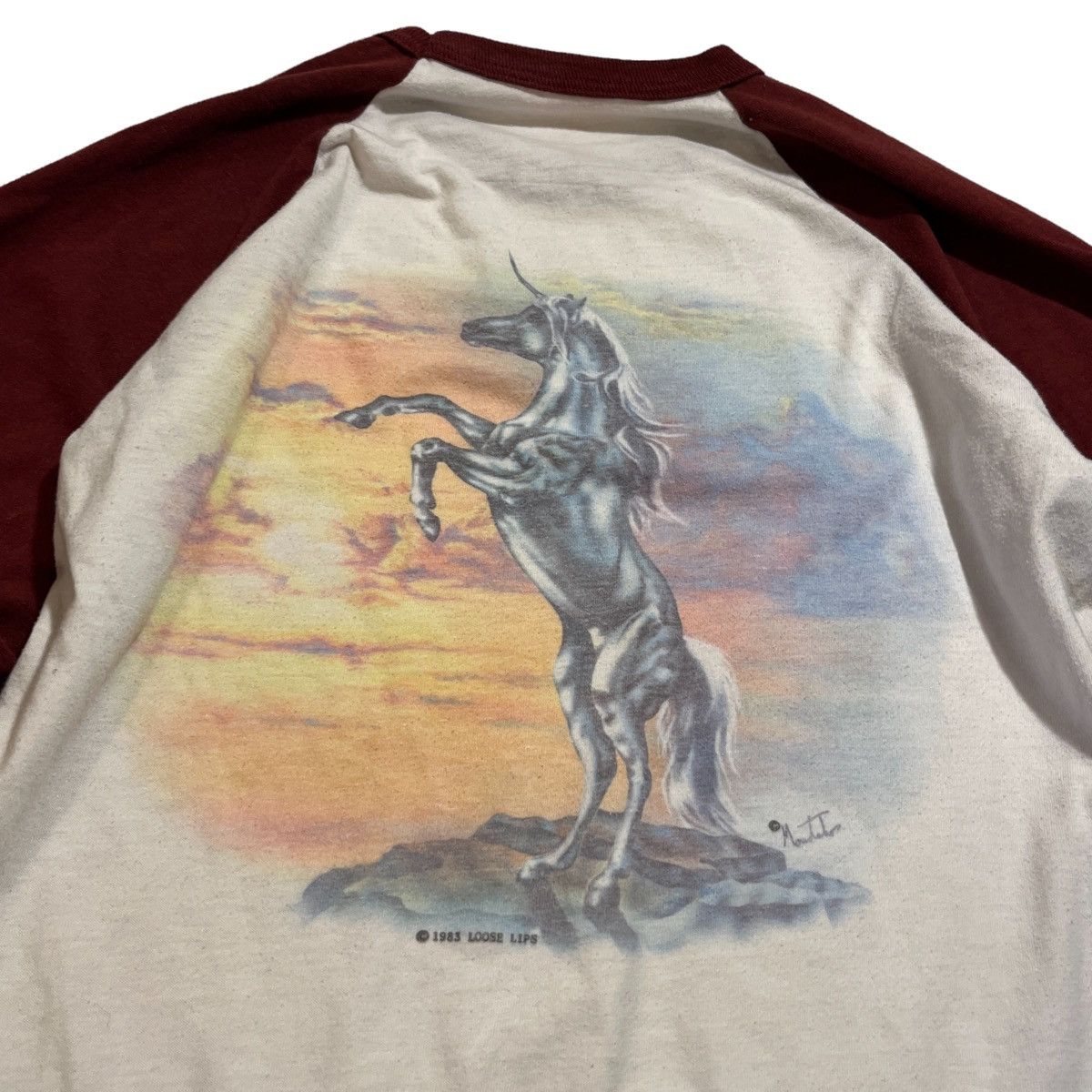 Vintage 83’ Loose Lips Unicorn Fantasy Art Shirt Size US M / EU 48-50 / 2 - 1 Thumbnail