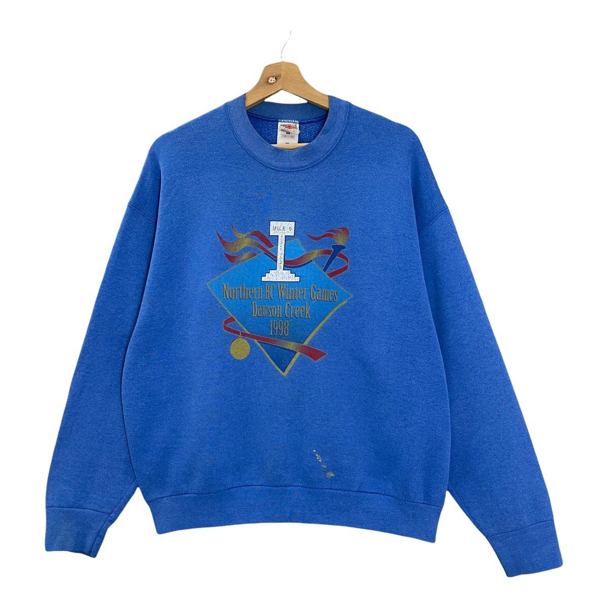 Vintage Northern BC Winter Games Dawson Creek 1998 Sweatshirt SIZE M Size US L / EU 52-54 / 3 - 3 Thumbnail