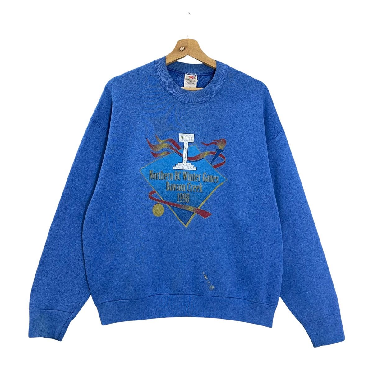 Vintage Northern BC Winter Games Dawson Creek 1998 Sweatshirt SIZE M Size US L / EU 52-54 / 3 - 1 Thumbnail