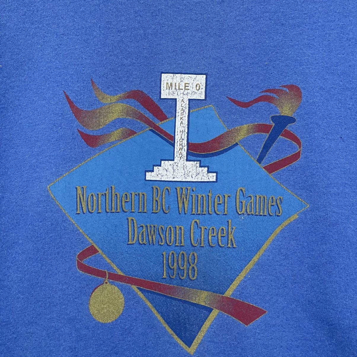 Vintage Northern BC Winter Games Dawson Creek 1998 Sweatshirt SIZE M Size US L / EU 52-54 / 3 - 5 Thumbnail