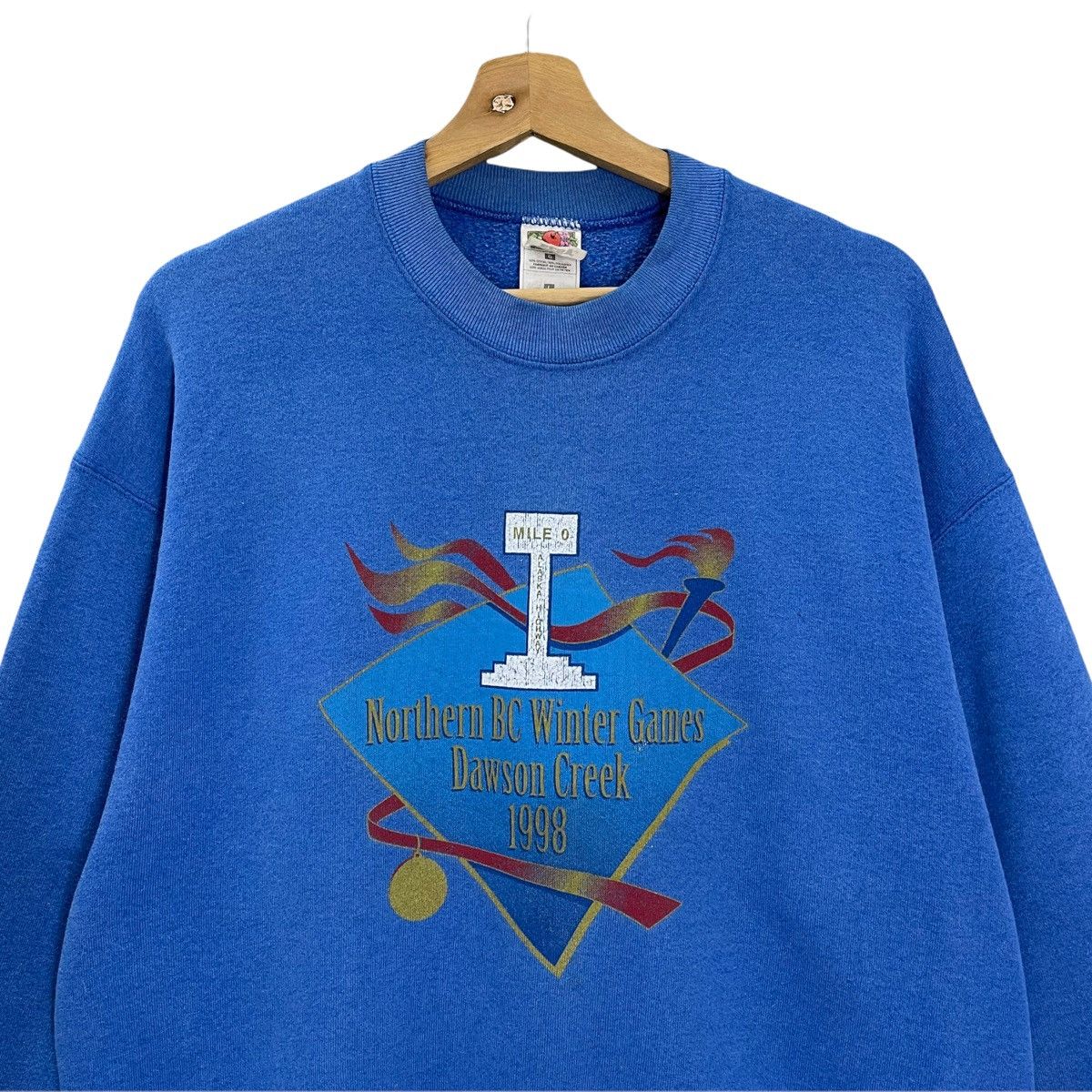 Vintage Northern BC Winter Games Dawson Creek 1998 Sweatshirt SIZE M Size US L / EU 52-54 / 3 - 4 Thumbnail