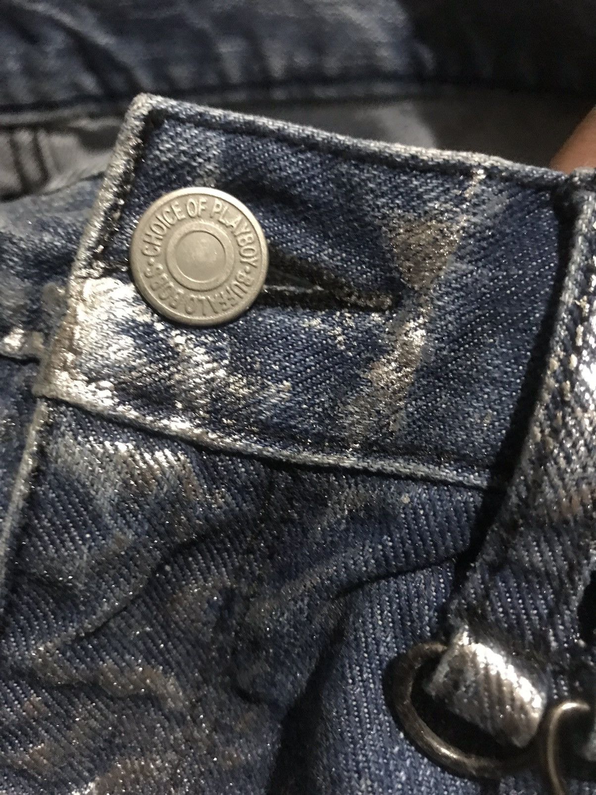 BUFFALO BOBS 💥Buffalo Bobs Silver Style Dior Waxed Clawmark Denim Size US 32 / EU 48 - 9 Thumbnail