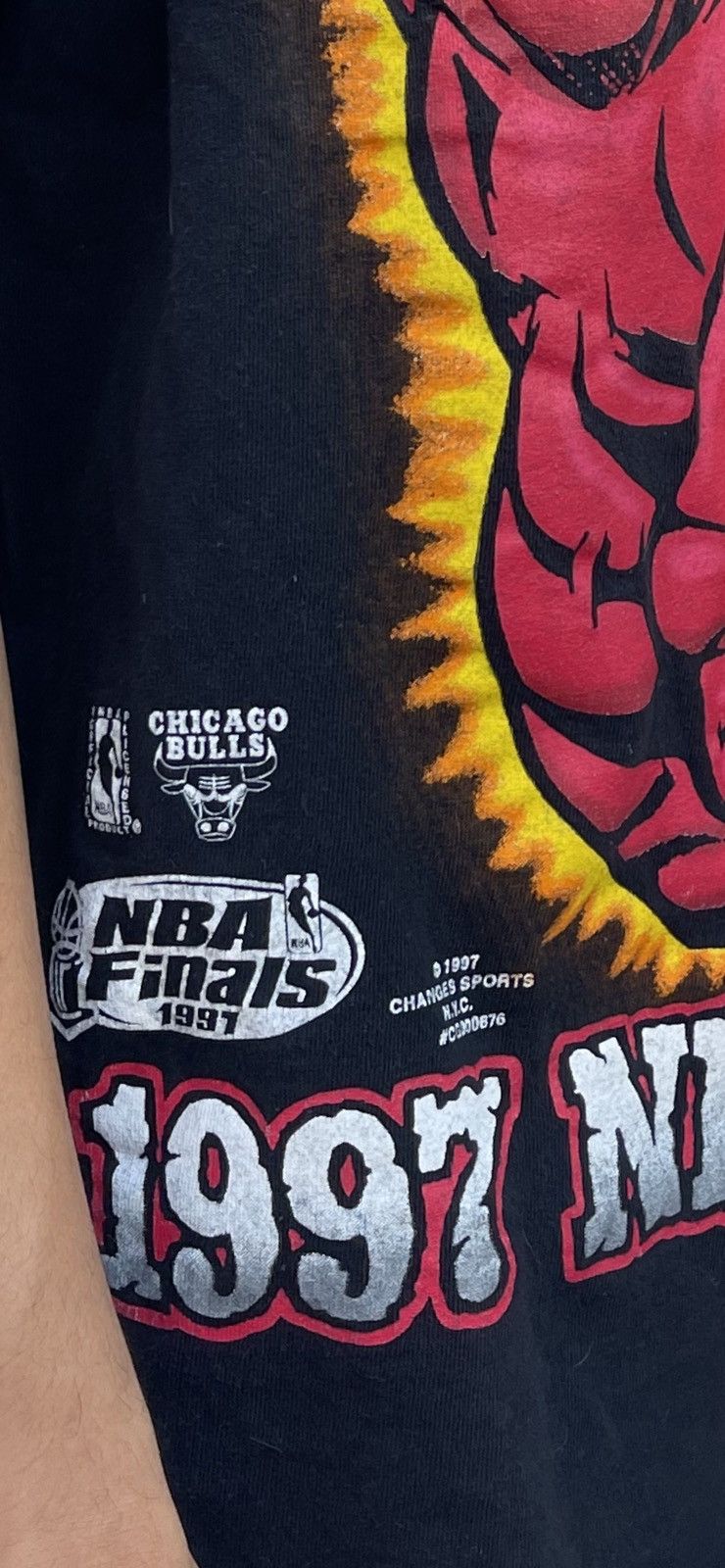 Vintage 97' Chicago Bulls Championship tee | Grailed