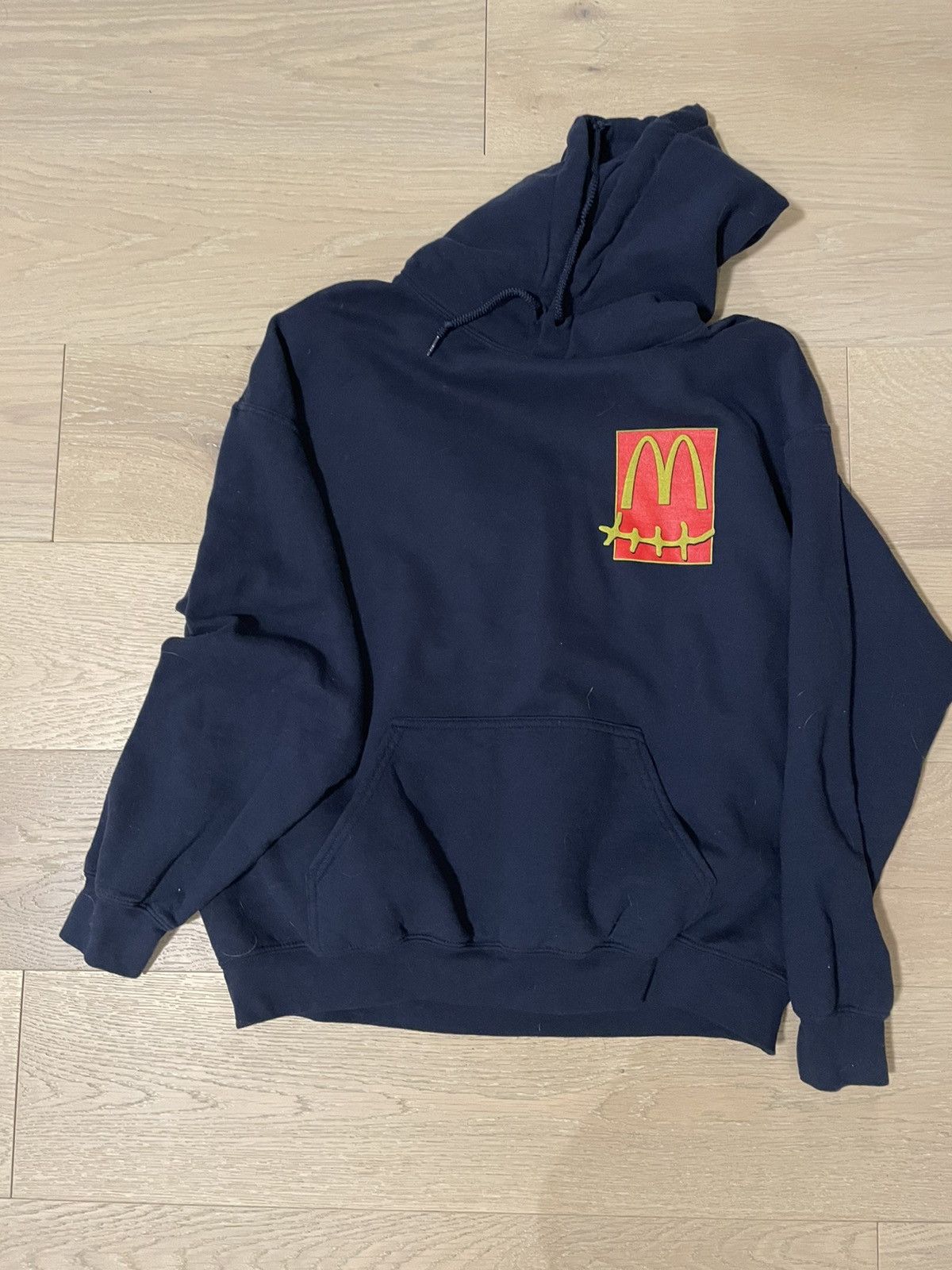 Travis Scott Mcdonalds Hoodie Blue | Grailed