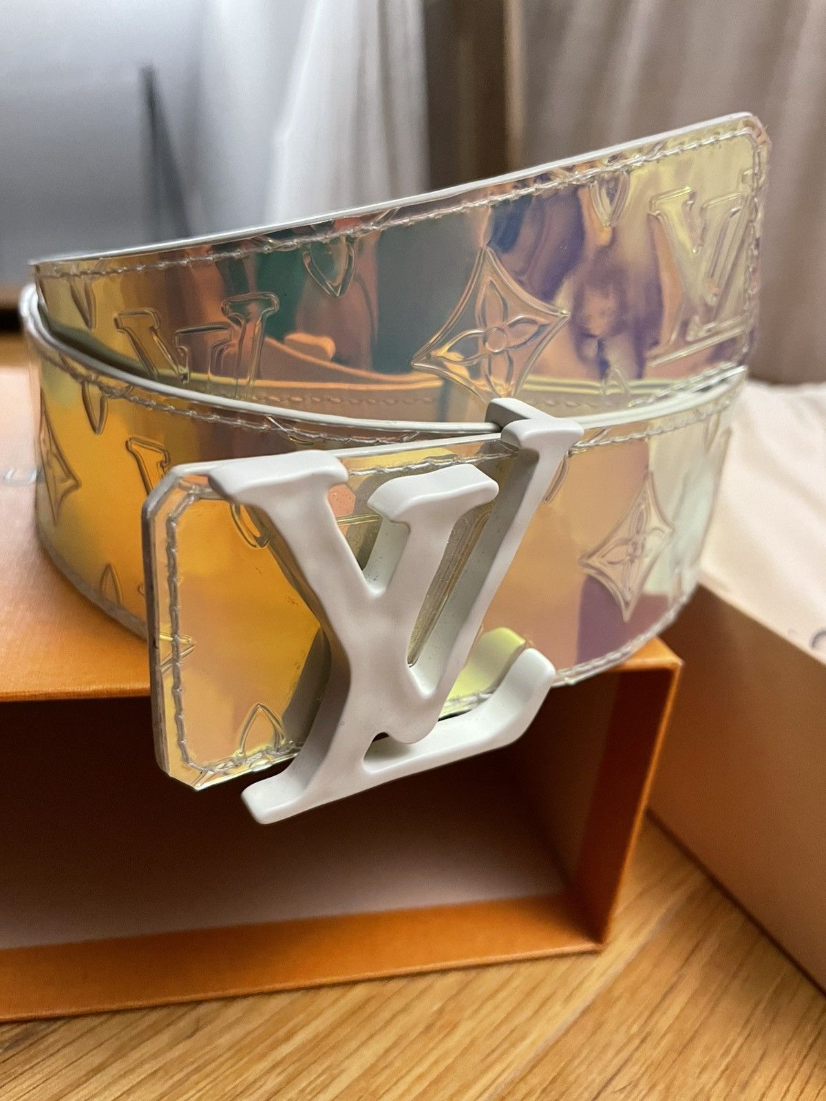 Louis Vuitton Monogram Eclipse LV Prism Reversible Belt