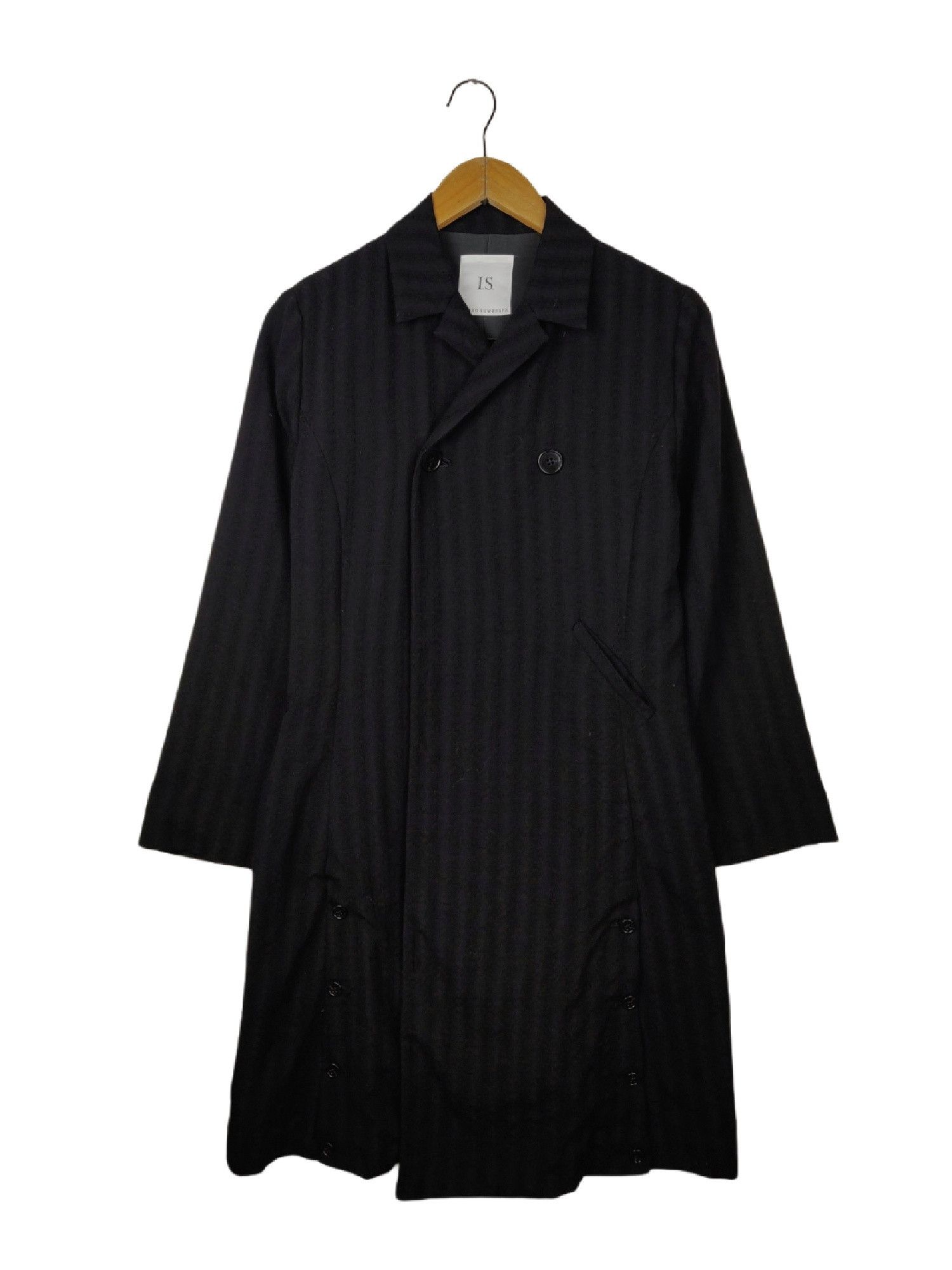 ISSEY MIYAKE Vintage Size L Navy Pinstripe Wool Blend Notch Lapel Suit main image 0