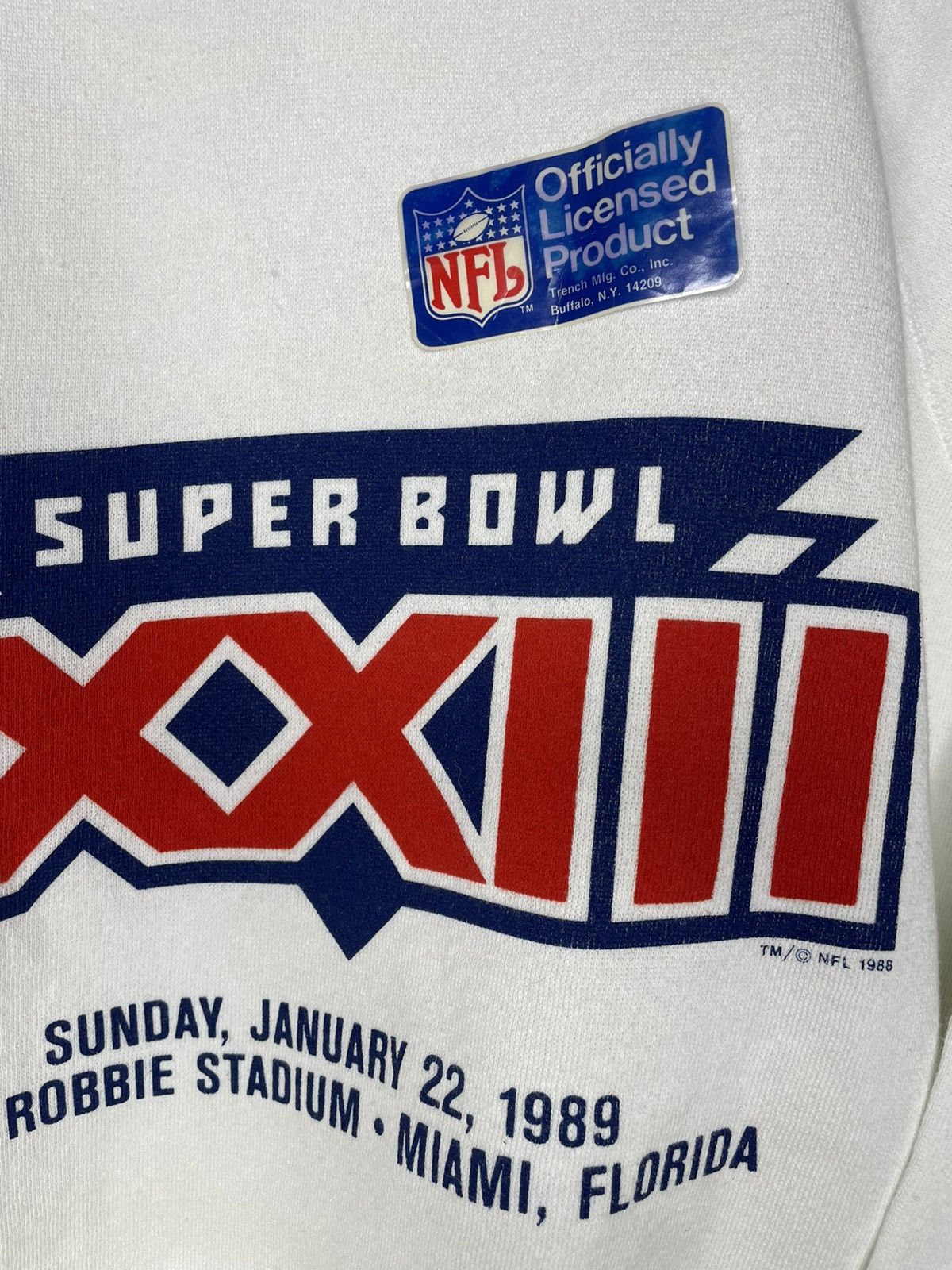 NFL Vintage 1989 Super Bowl XXIII Bengals vs 49ers Sweatshirt Size US XL / EU 56 / 4 - 3 Thumbnail