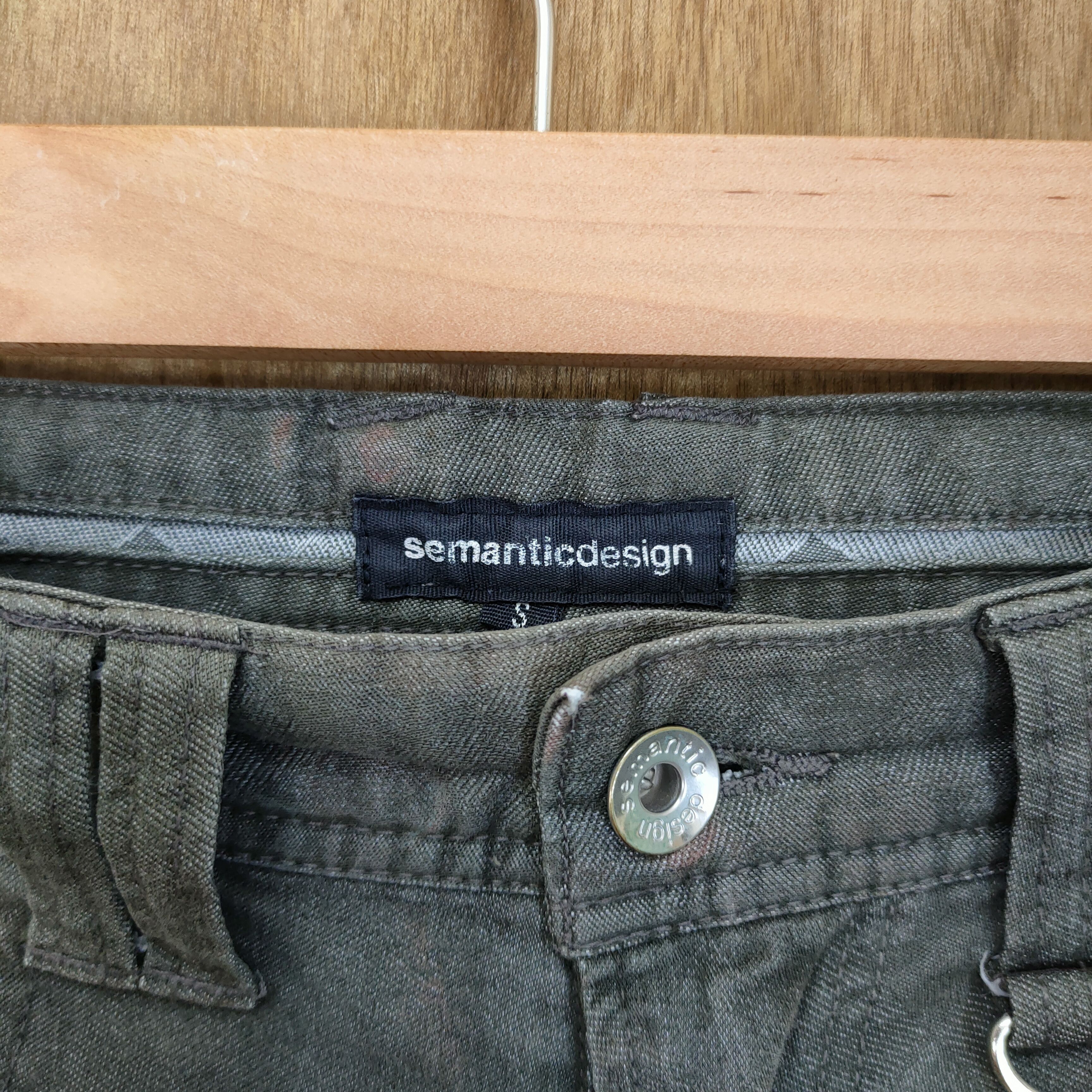 semanticdesign SEMANTIC DESIGN FADED GREY CARGO PANTS Size US 29 - 7 Thumbnail