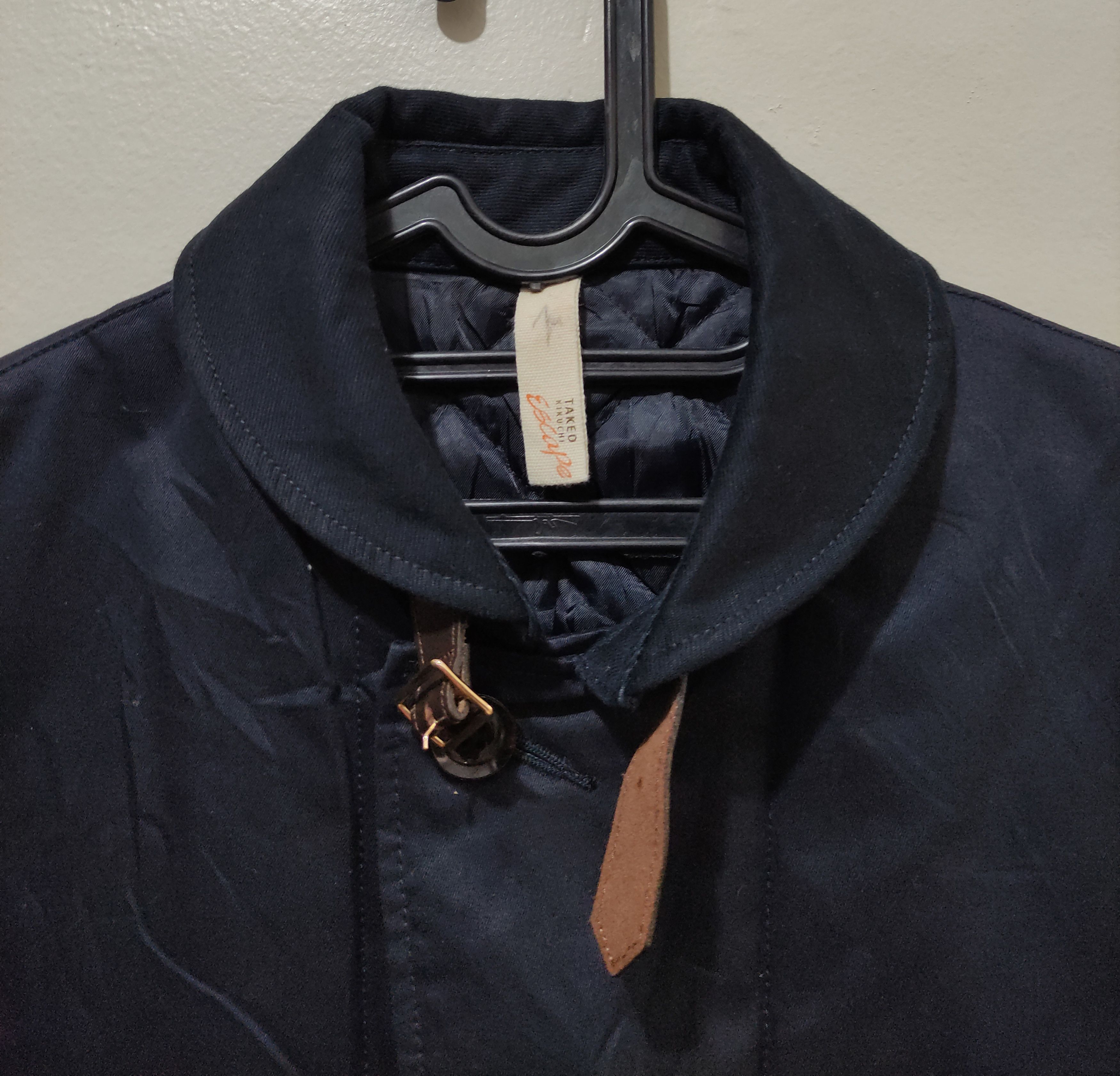 14th Addiction × If Six Was Nine × Japanese Brand Takeo Kikuchi Navy Chino Cloth Shawl Collar Jacket Size US L / EU 52-54 / 3 - 17 Thumbnail
