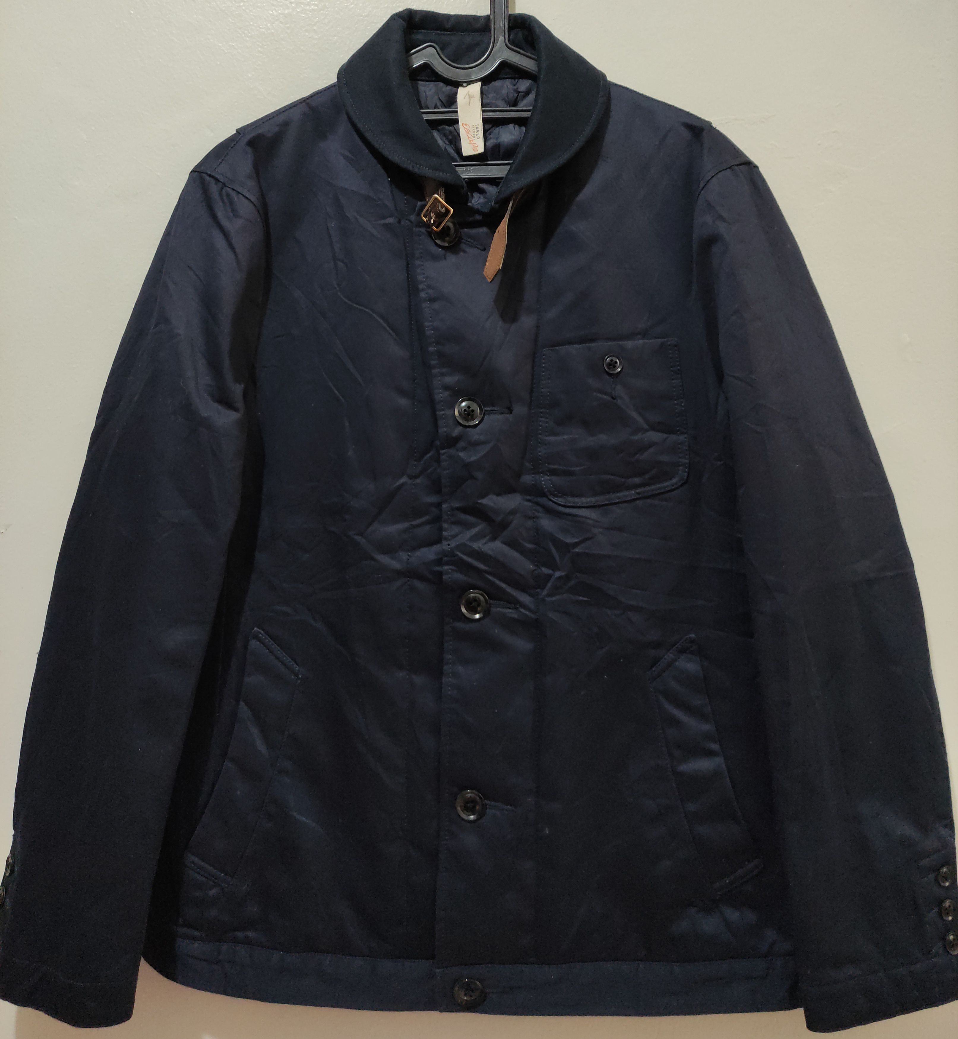 14th Addiction × If Six Was Nine × Japanese Brand Takeo Kikuchi Navy Chino Cloth Shawl Collar Jacket Size US L / EU 52-54 / 3 - 14 Thumbnail