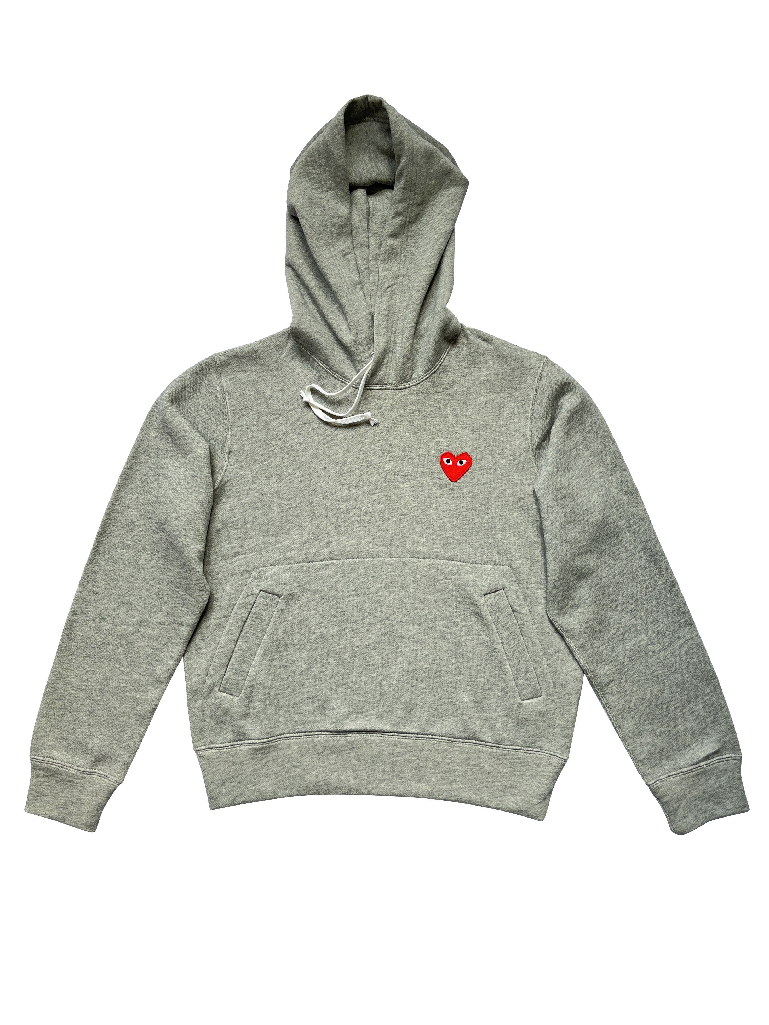 Cdg gray hoodie hotsell