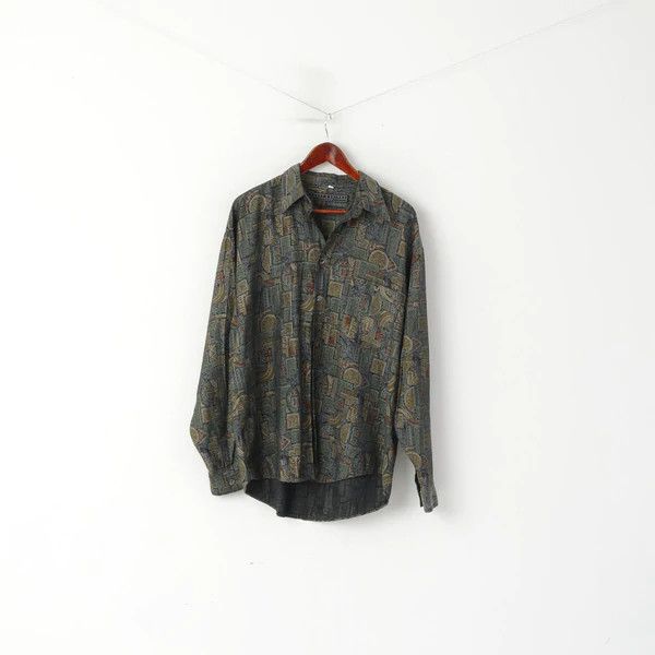 Vintage Dickens & Browne Men 4 XL Casual Shirt Green Retro 6524 Size US XL / EU 56 / 4 - 1 Thumbnail