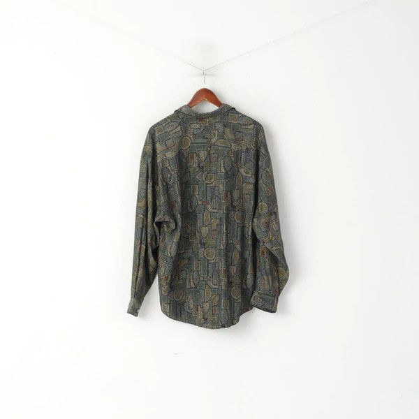 Vintage Dickens & Browne Men 4 XL Casual Shirt Green Retro 6524 Size US XL / EU 56 / 4 - 6 Thumbnail