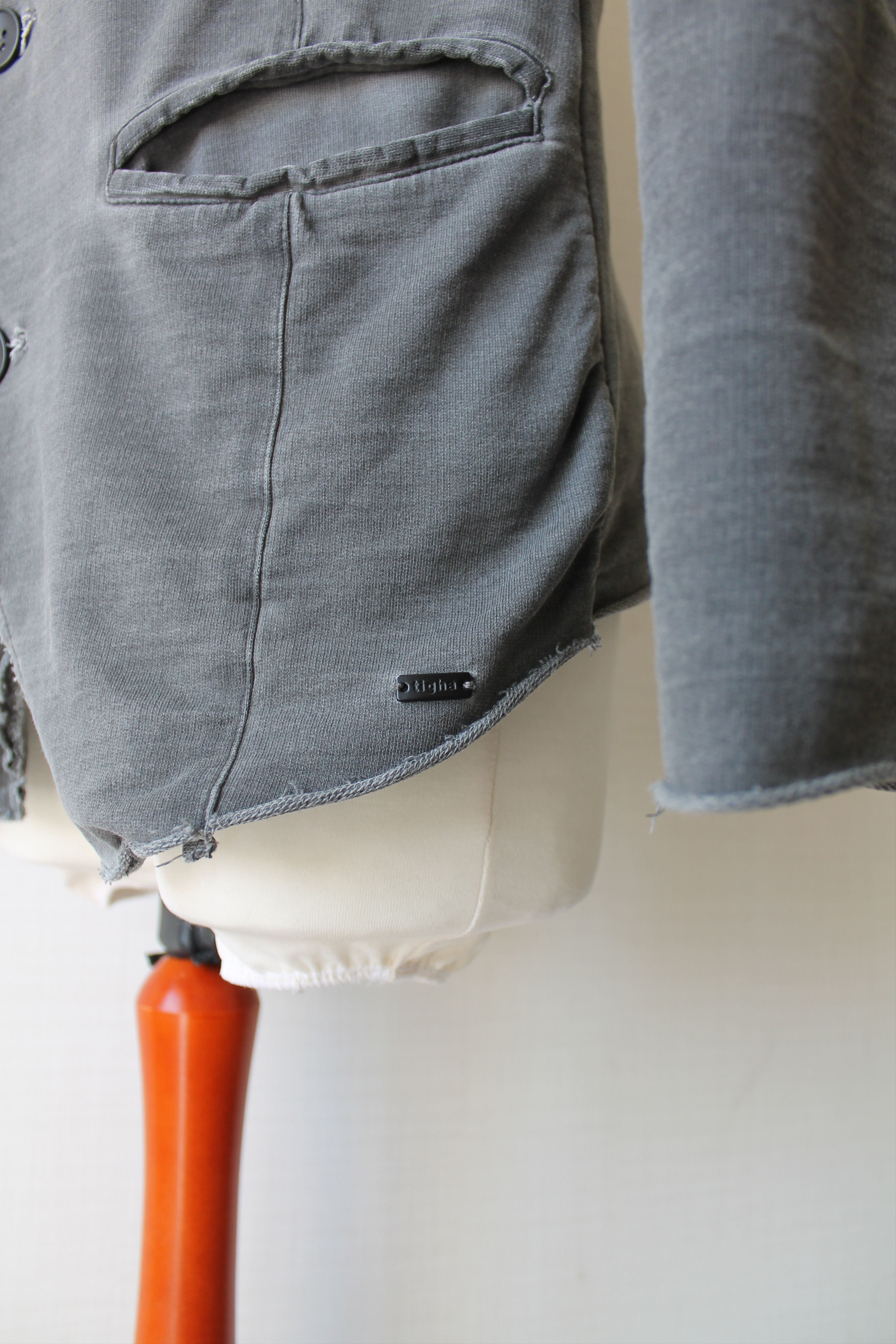 tigha Tigha cotton light jacket Faded gray long Size US S / EU 44-46 / 1 - 9 Thumbnail