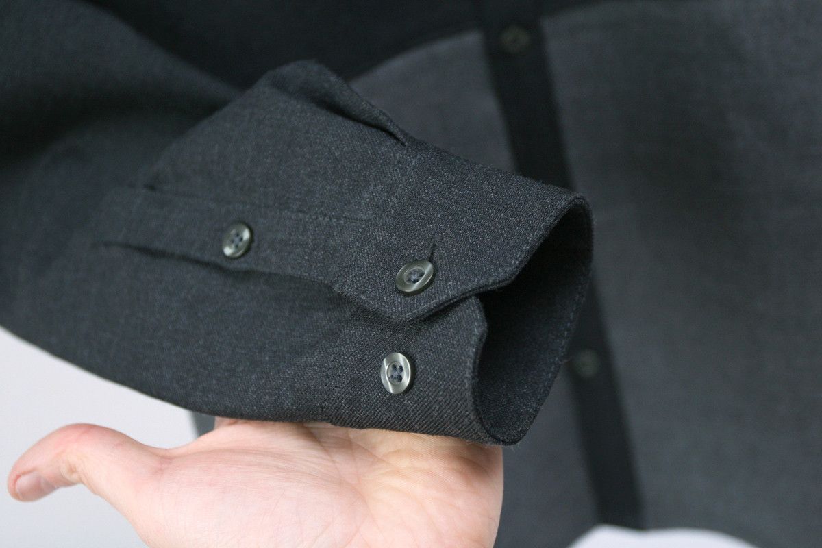 Other Le Legionnaire Wool 2 Tone gray minimal Button Down Shirt S Size US S / EU 44-46 / 1 - 4 Thumbnail
