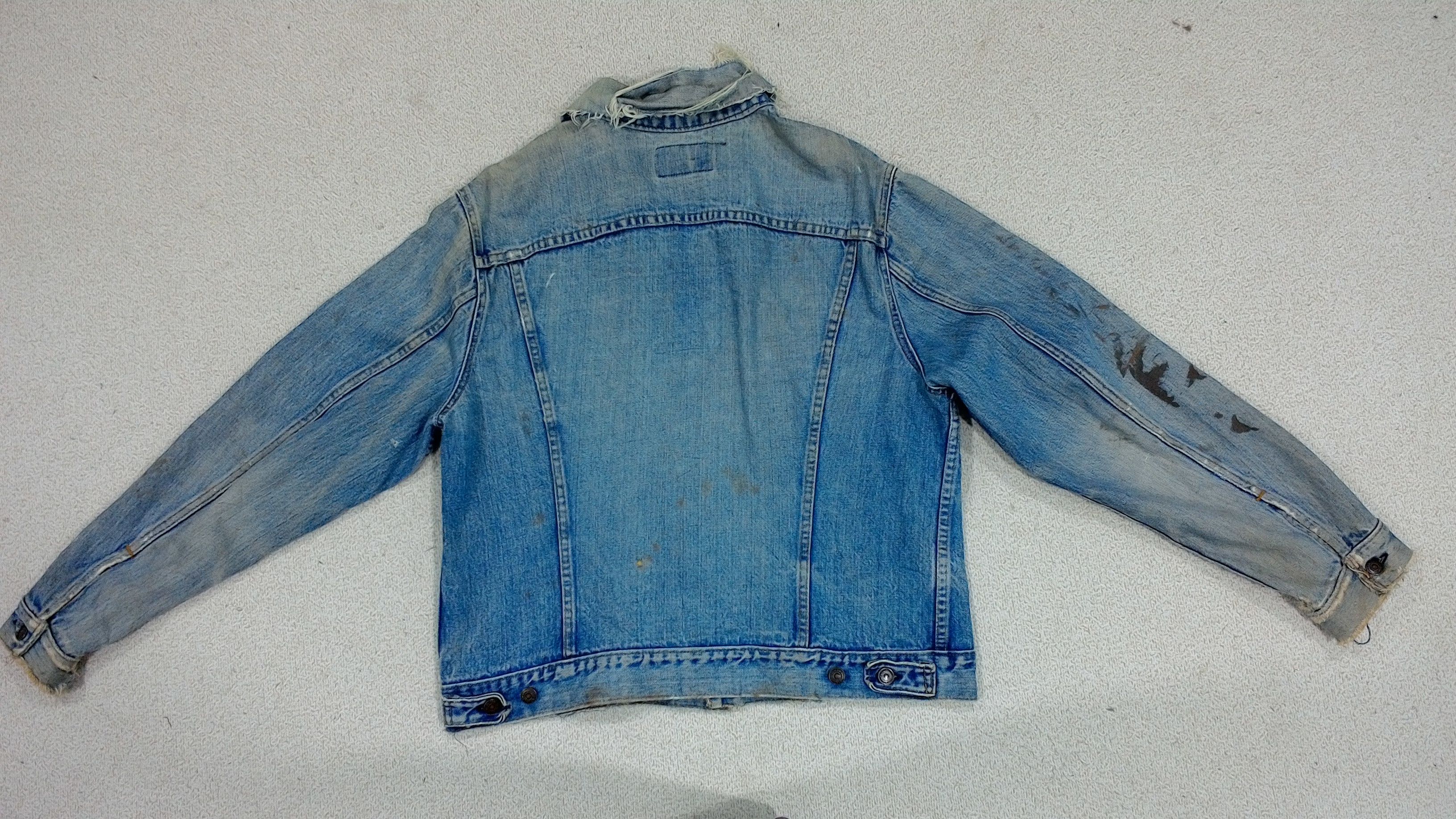 Japanese Brand Vintage Levi's Made in usa Distressed Denim Jacket Size US M / EU 48-50 / 2 - 7 Thumbnail