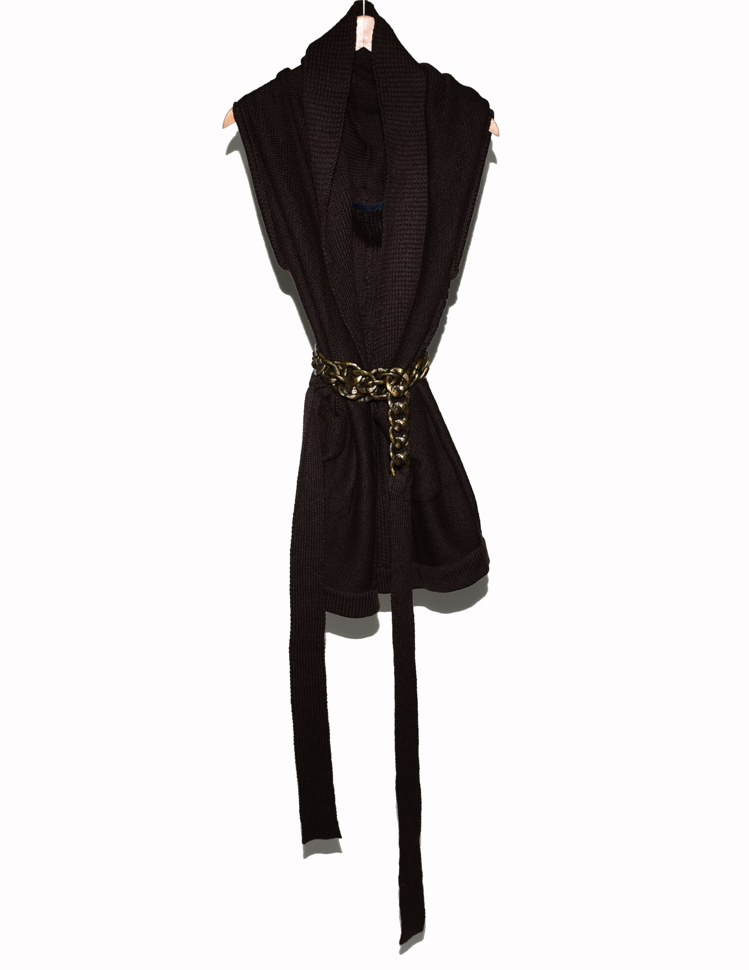 Rick Owens Olmar and Mirta Chain Link Cable Knit Robe Size US L / EU 52-54 / 3 - 1 Thumbnail