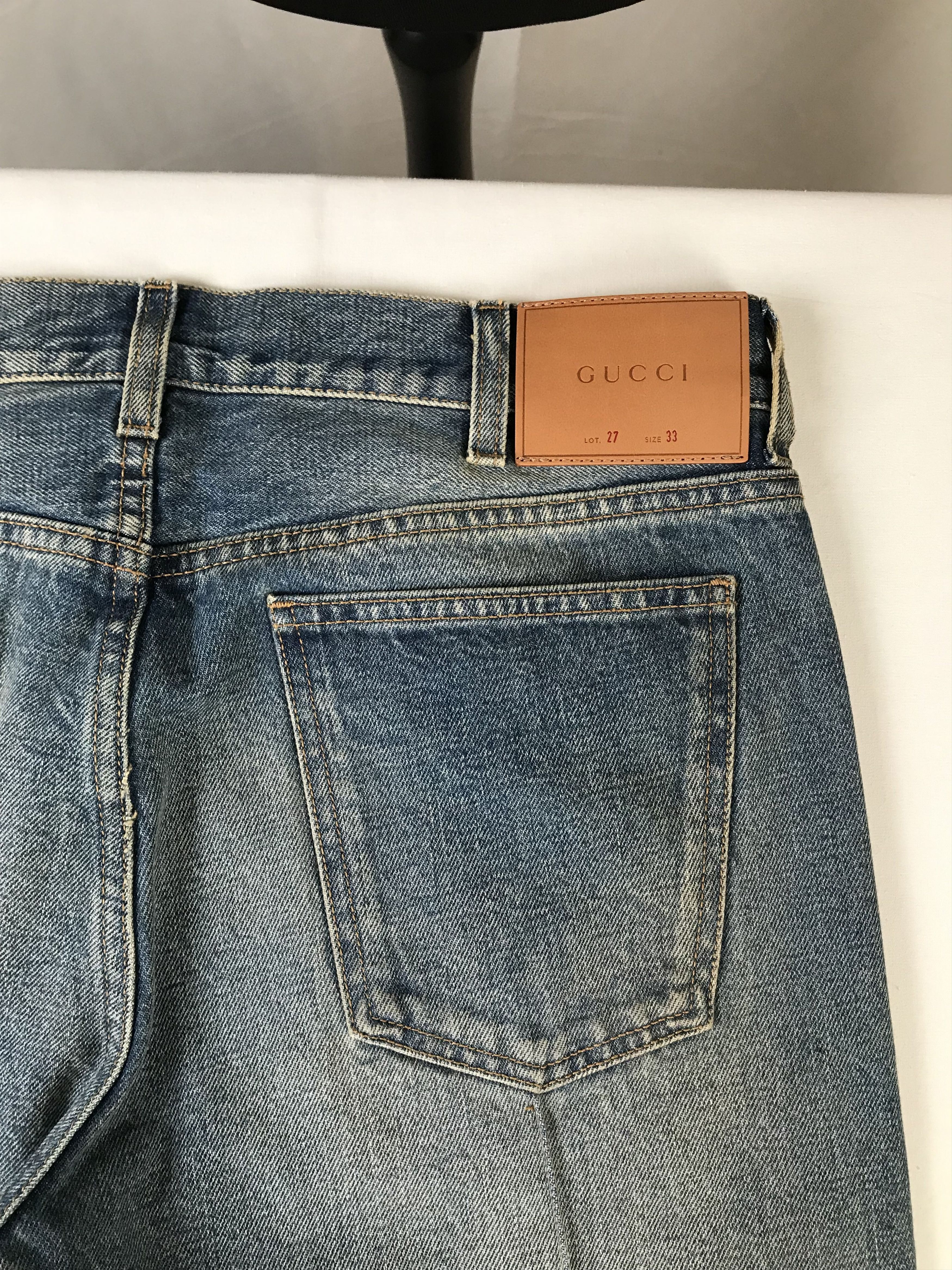 Gucci Gucci Classic Acid Wash Blue Jeans Size US 34 / EU 50 - 6 Thumbnail