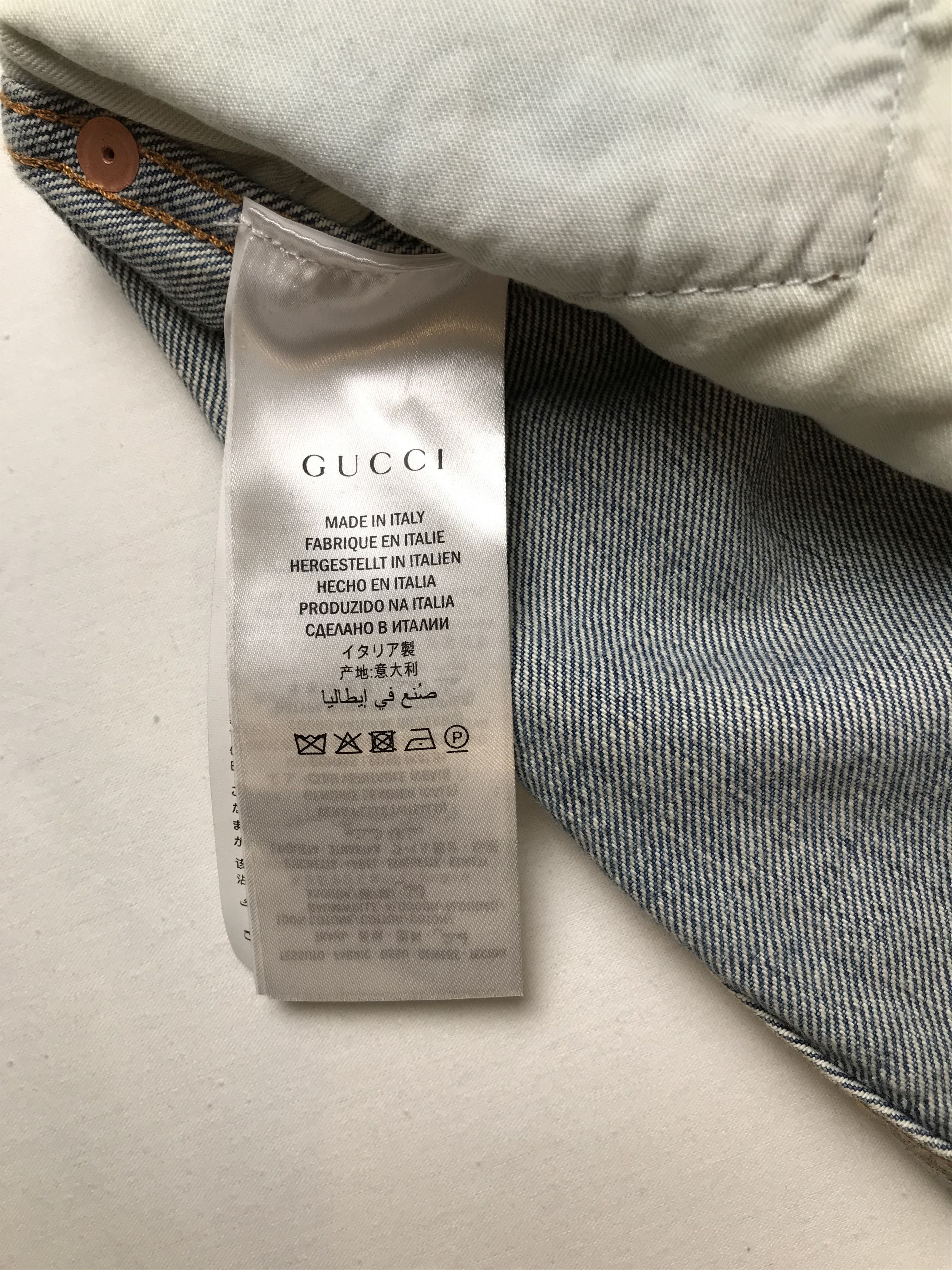 Gucci Gucci Classic Acid Wash Blue Jeans Size US 34 / EU 50 - 10 Thumbnail