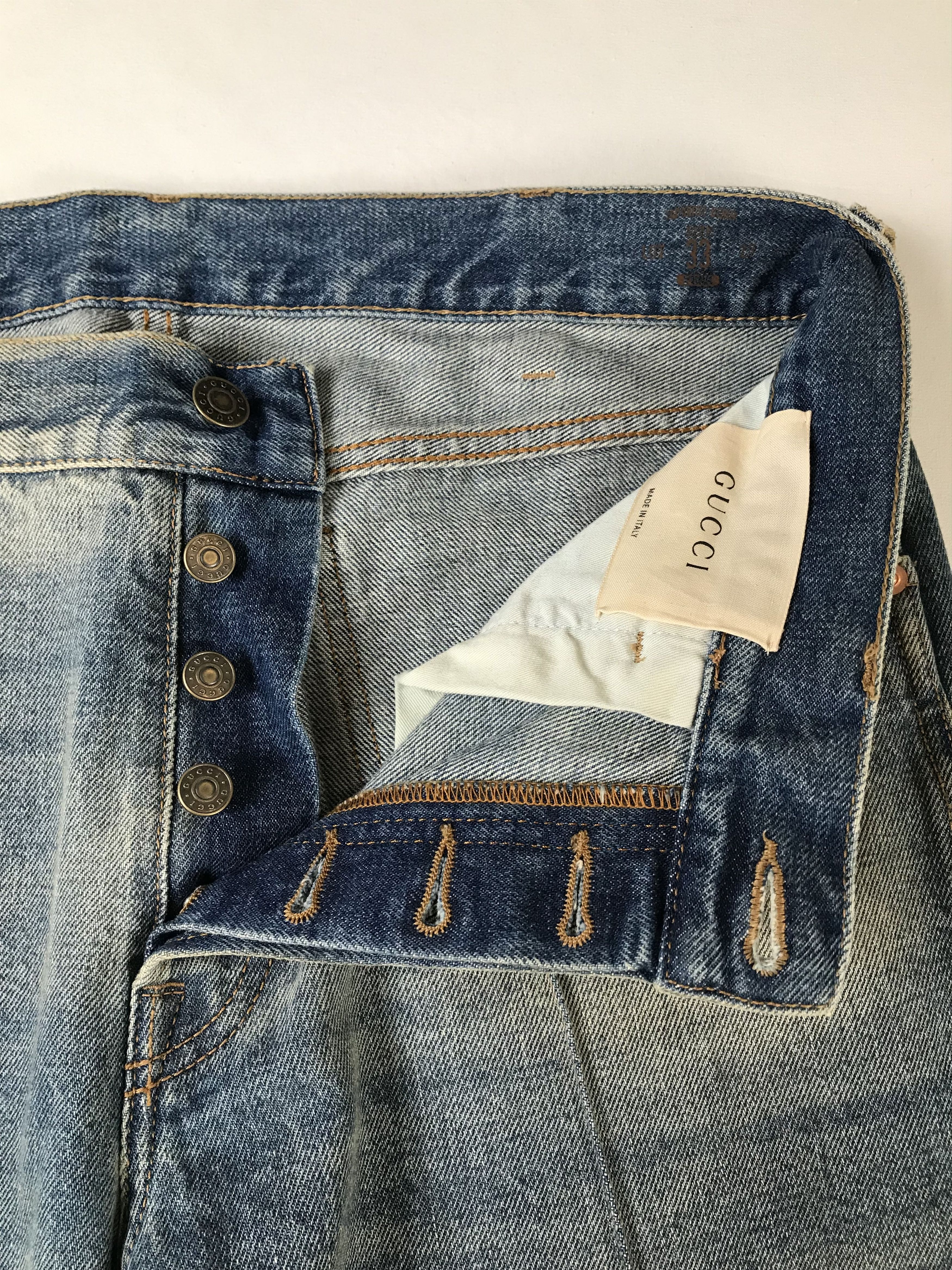 Gucci Gucci Classic Acid Wash Blue Jeans Size US 34 / EU 50 - 8 Thumbnail