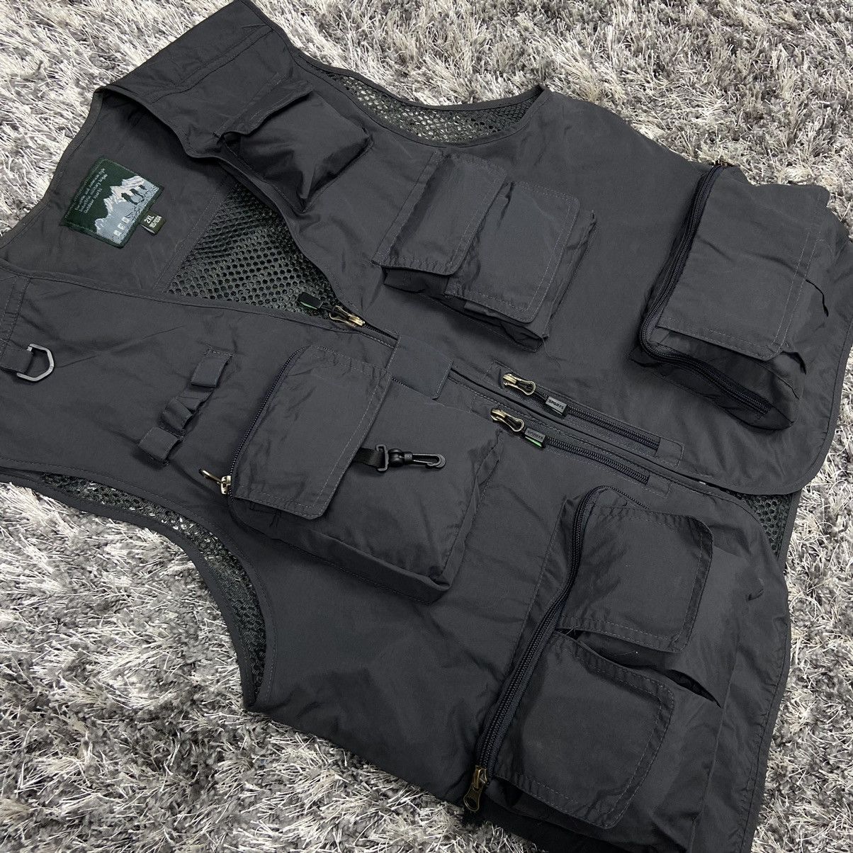 Japanese Brand ARCHIVE BAGGY PUFF MULTIPOCKET UTILITY BONDAGE VEST - № 2076 Size US XXL / EU 58 / 5 - 7 Thumbnail